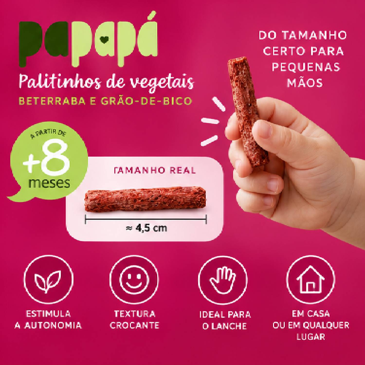 kit 6 Palitinho Orgânico de Beterraba PAPAPÁ 20g foto 9