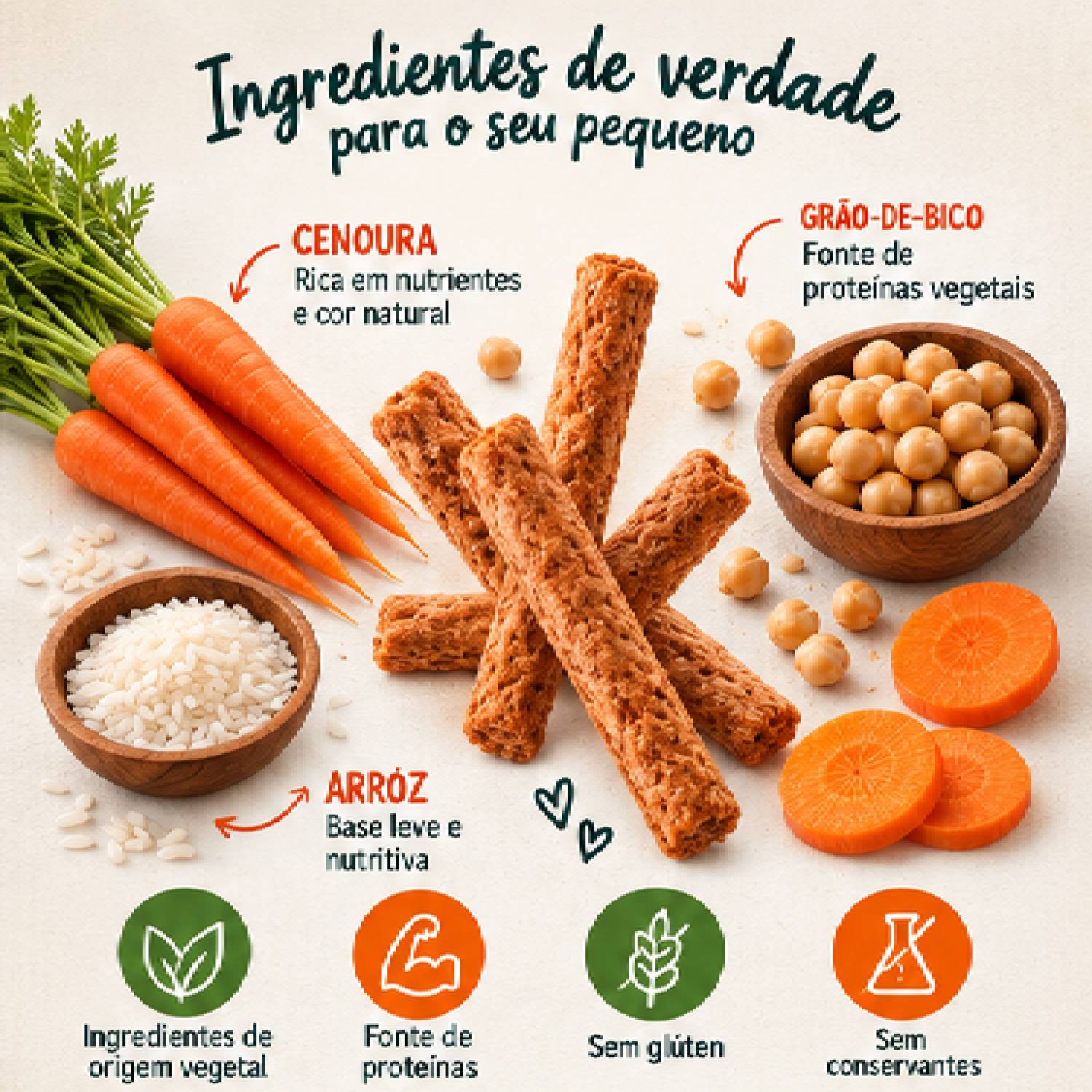 Kit 6 Palitinho Orgânico de Cenoura PAPAPÁ 20g foto 5