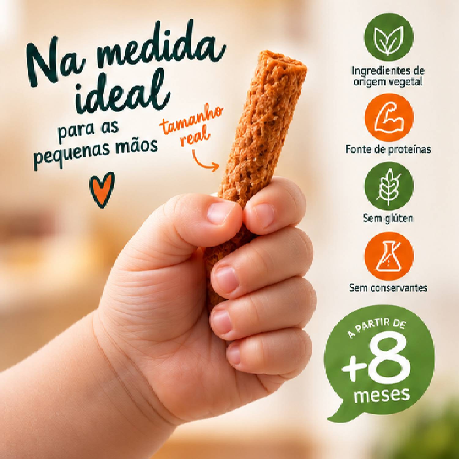 Kit 12 Palitinho Orgânico de Cenoura PAPAPÁ 20g foto 3