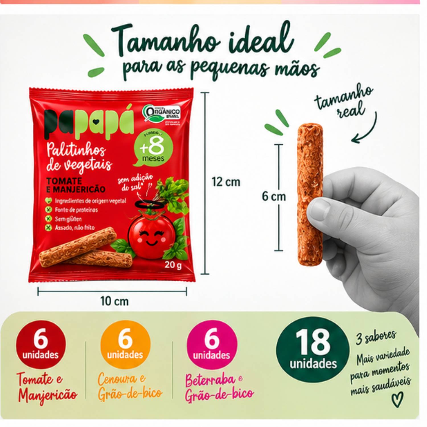 Kit Escolar Misto18 Palitinho Orgânico PAPAPÁ 20g foto 5