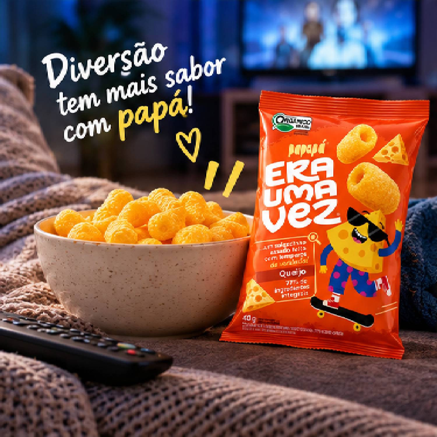 Salgadinho Int. Orgânico Queijo PAPAPÁ Era Uma Vez 40g foto 6