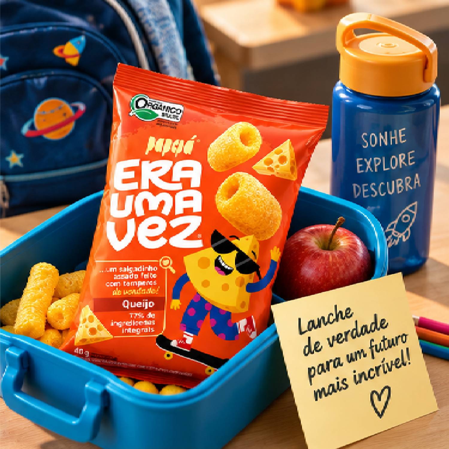 Kit 6 Salgadinho Int. Orgânico Queijo PAPAPÁ Era Uma Vez 40g foto 7