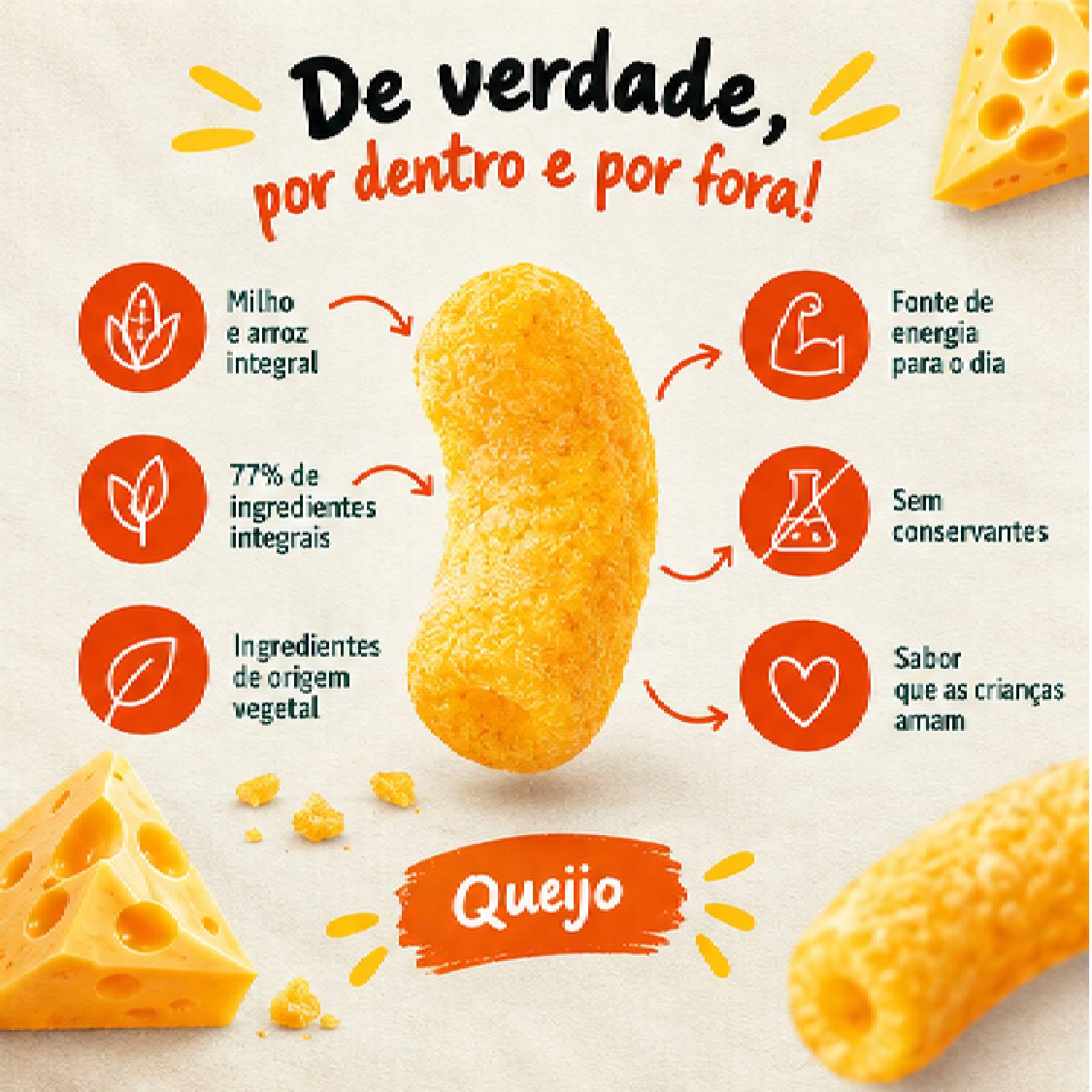Kit Escola Misto 18 Salgadinho Integral Orgânico PAPAPÁ 40g foto 4