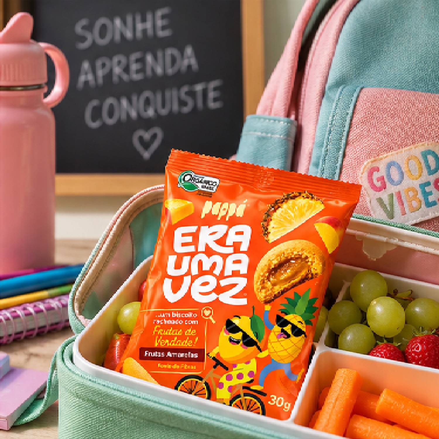 Biscoito Recheado Frutas Amarelas PAPAPÁ 30g foto 5