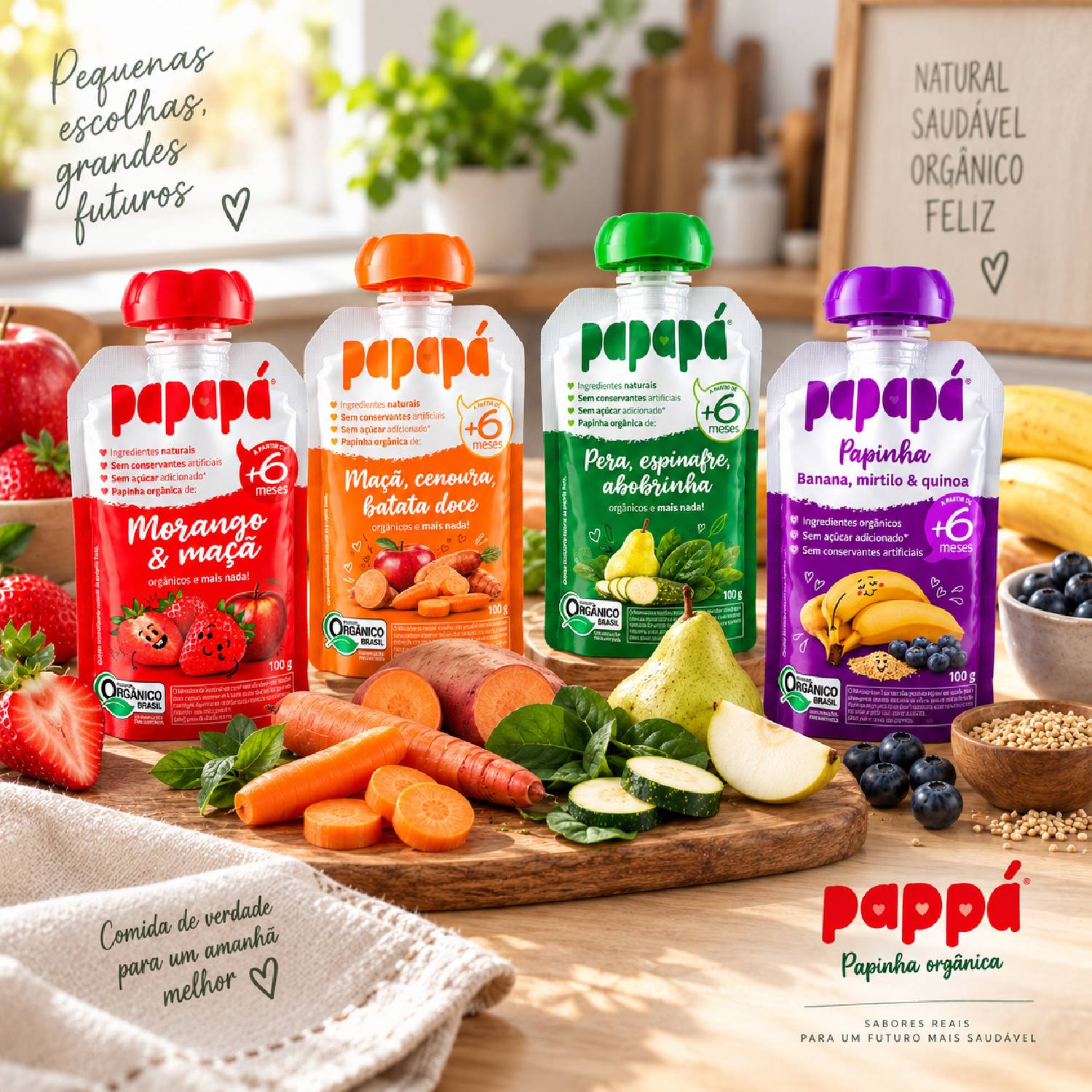 Kit Misto 12 Papinhas Orgânicas PapaPá 100g - 4 Sabores foto 6