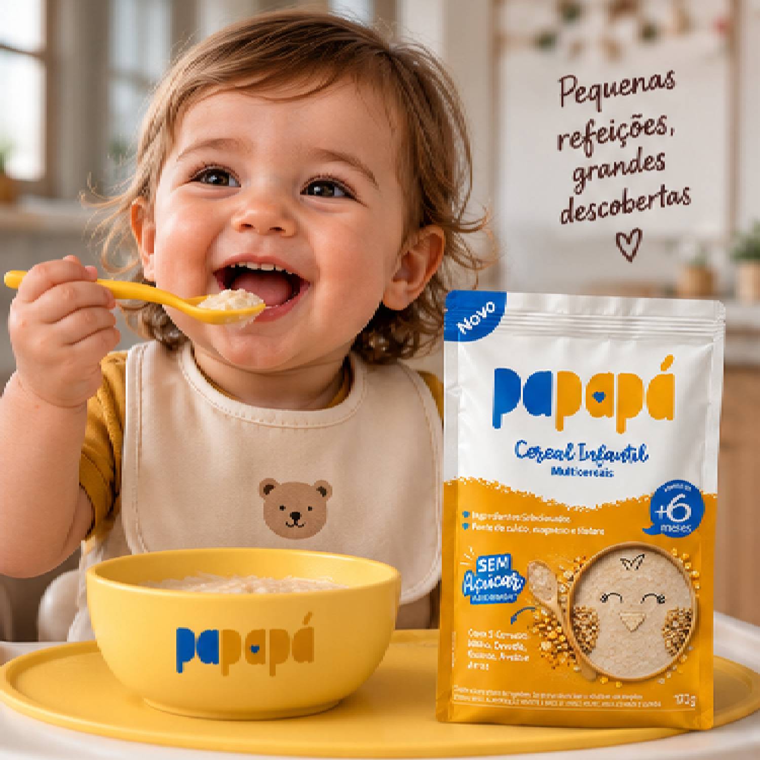 Kit 4 Cereal Infantil Aveia Multicereais PAPAPÁ 170g foto 9