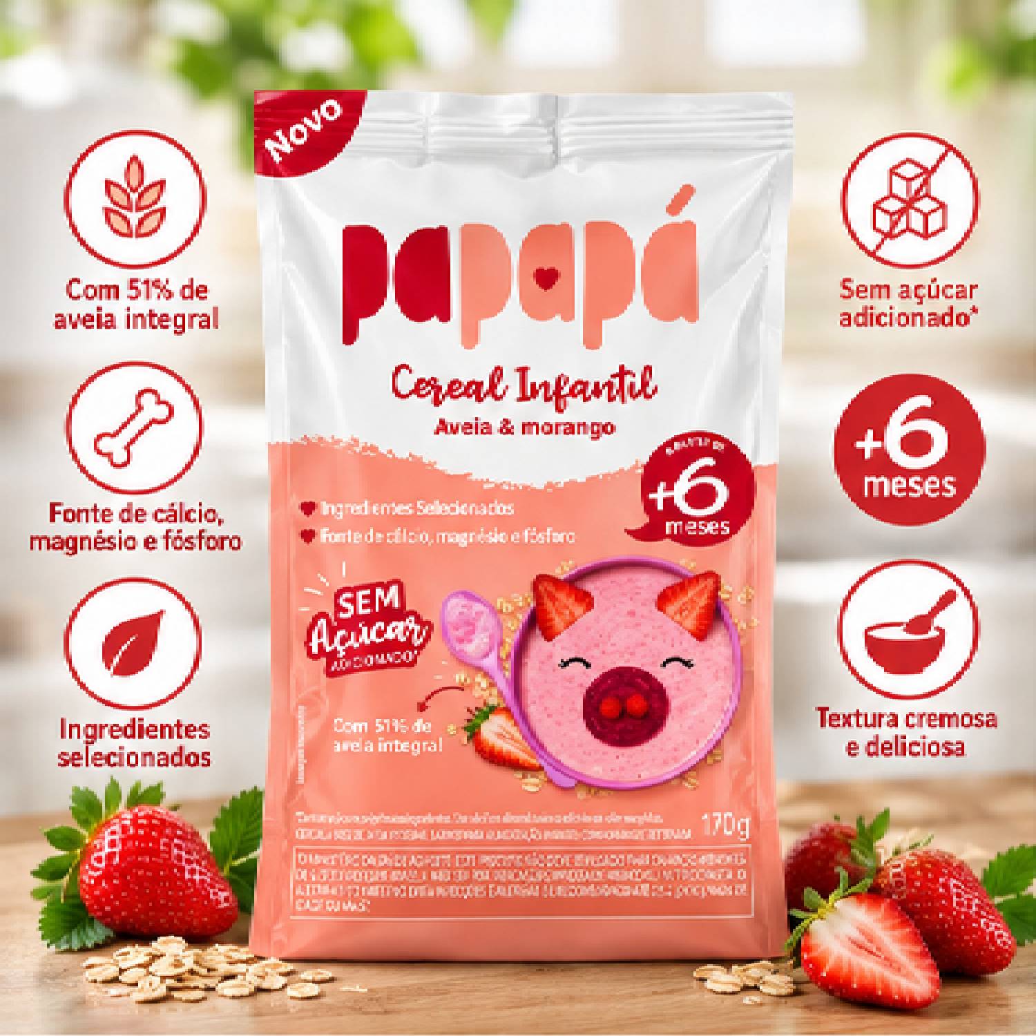 Kit Misto 3 Tipos de Cereais Infantis PapaPá 170g foto 5