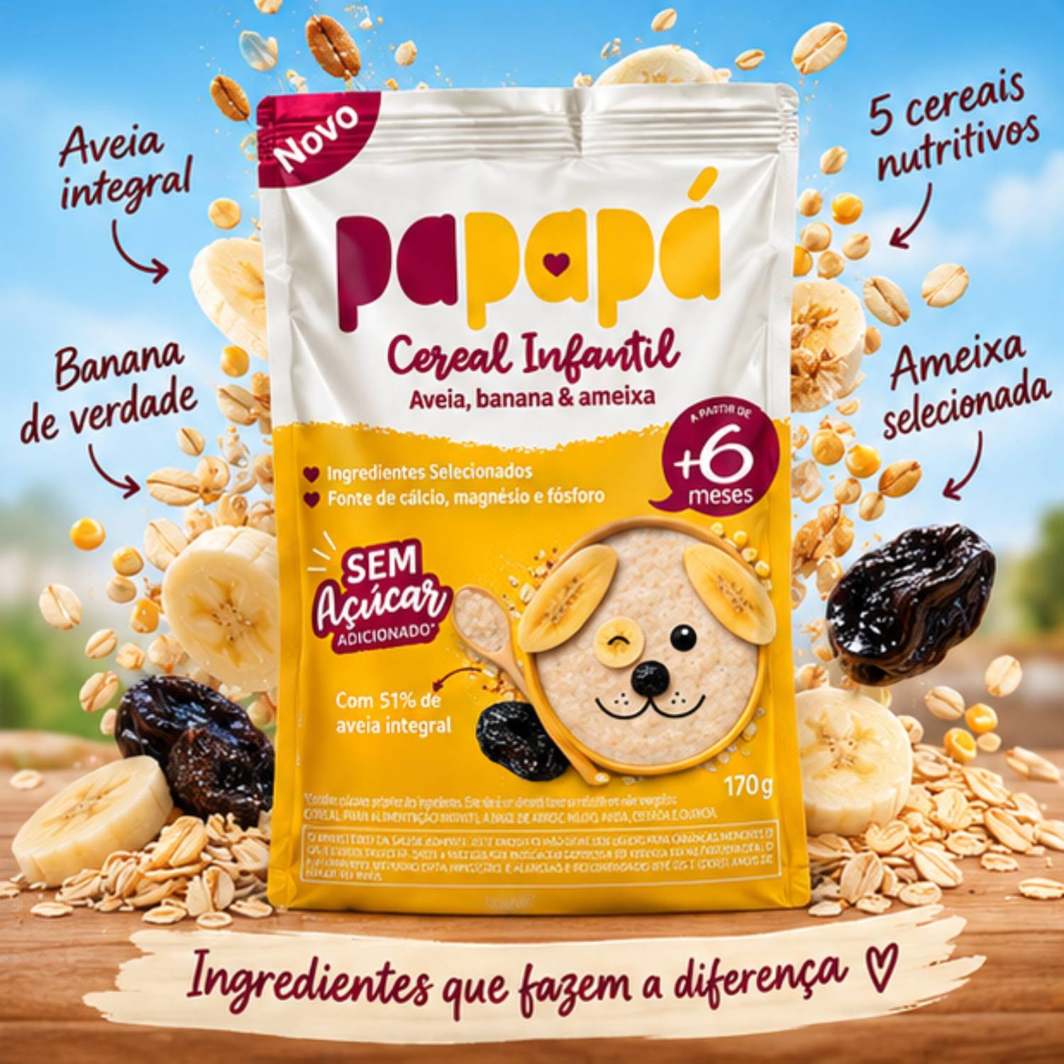 Kit Misto 9 Cereais Infantis PapaPá 170g 3 de Cada Sabor foto 8