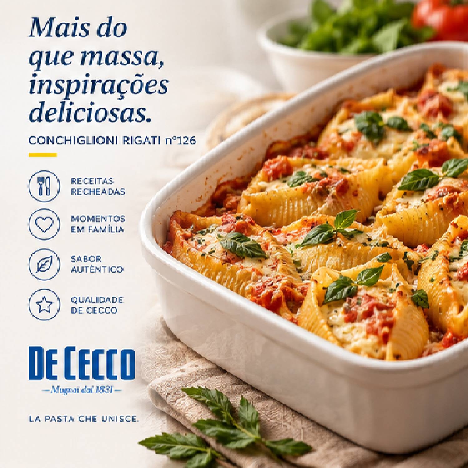 Massa De Cecco Conchiglioni Rigati Nº126 500g foto 4
