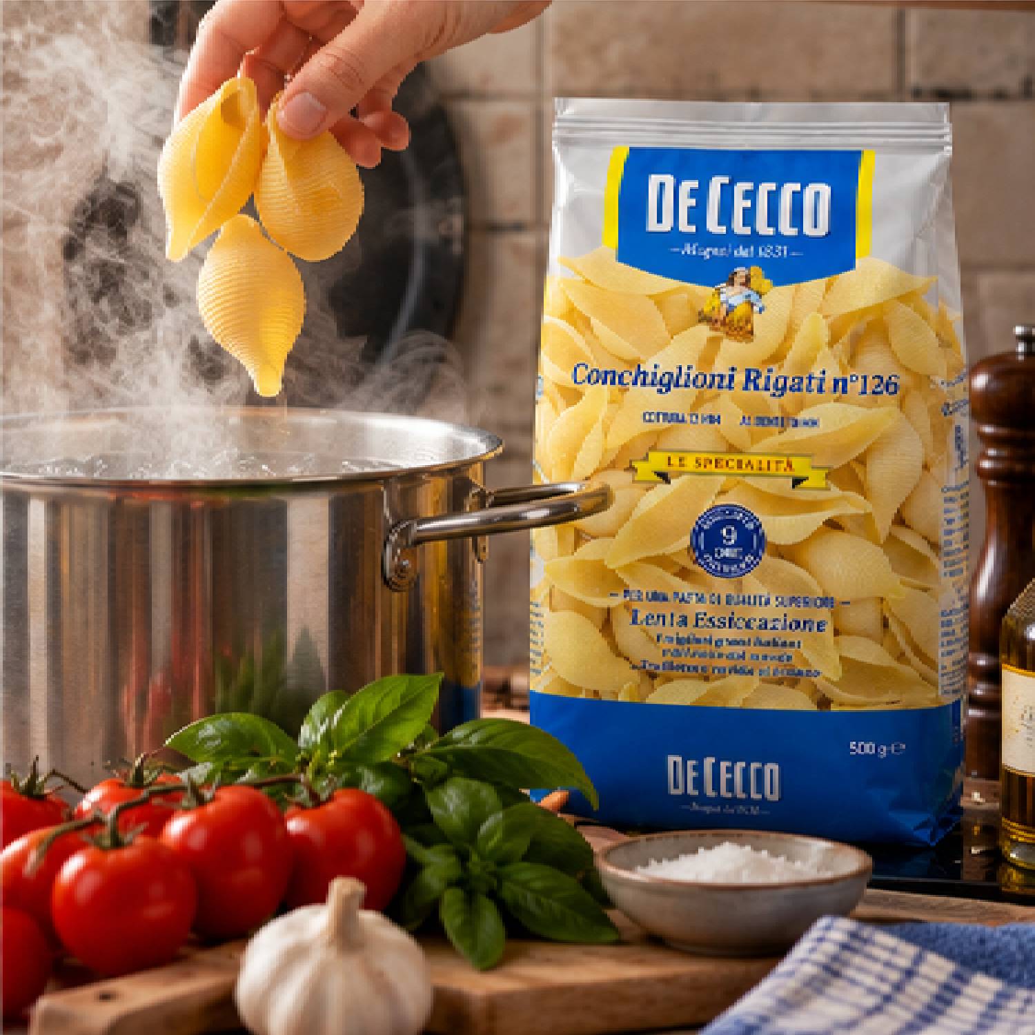 Massa De Cecco Conchiglioni Rigati Nº126 500g foto 6