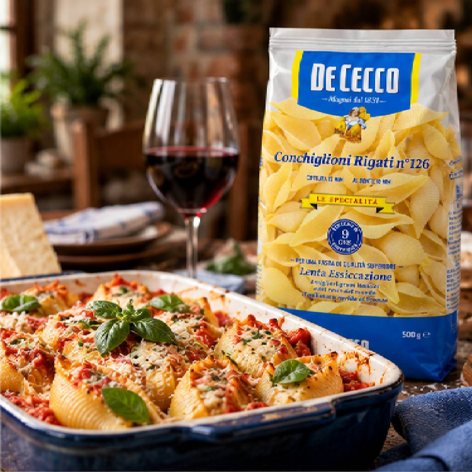 Massa De Cecco Conchiglioni Rigati Nº126 500g foto 8