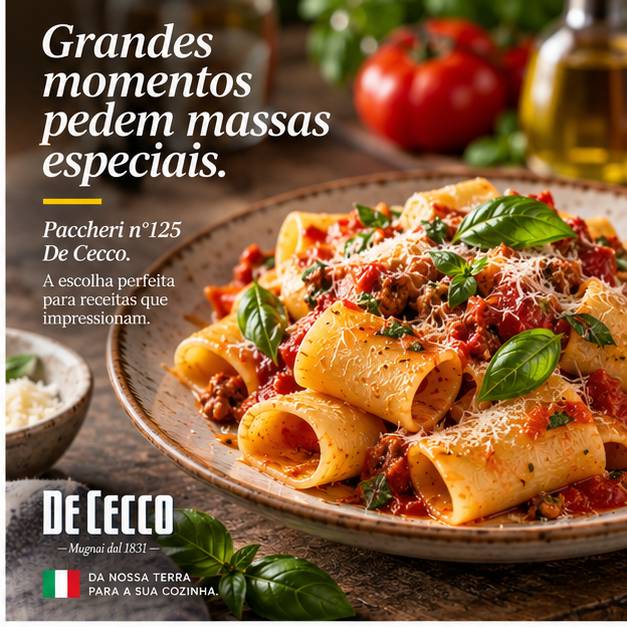 Kit 2 Massa De Cecco Paccheri Nº125 Italiana 500g foto 5