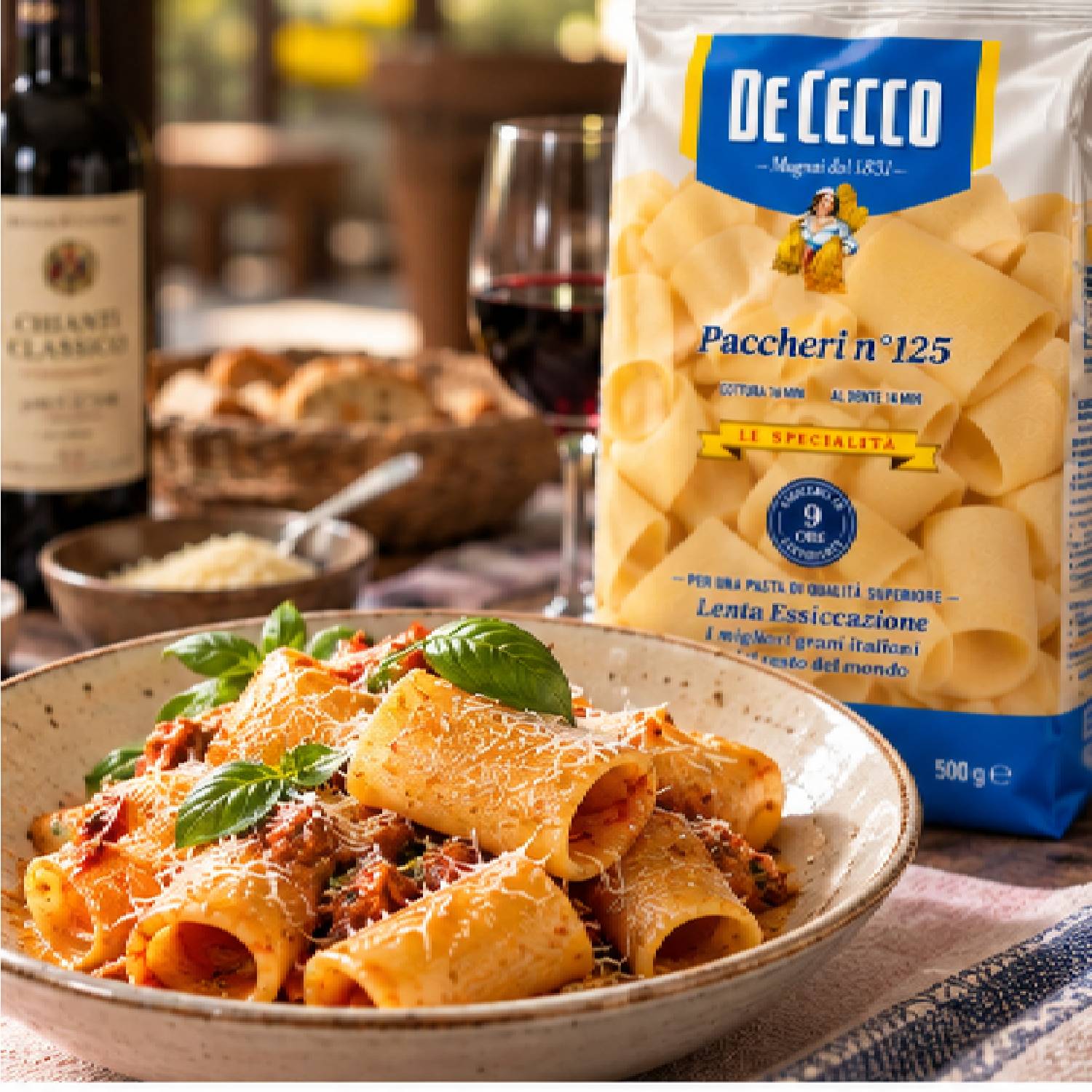 Kit 2 Massa De Cecco Paccheri Nº125 Italiana 500g foto 6