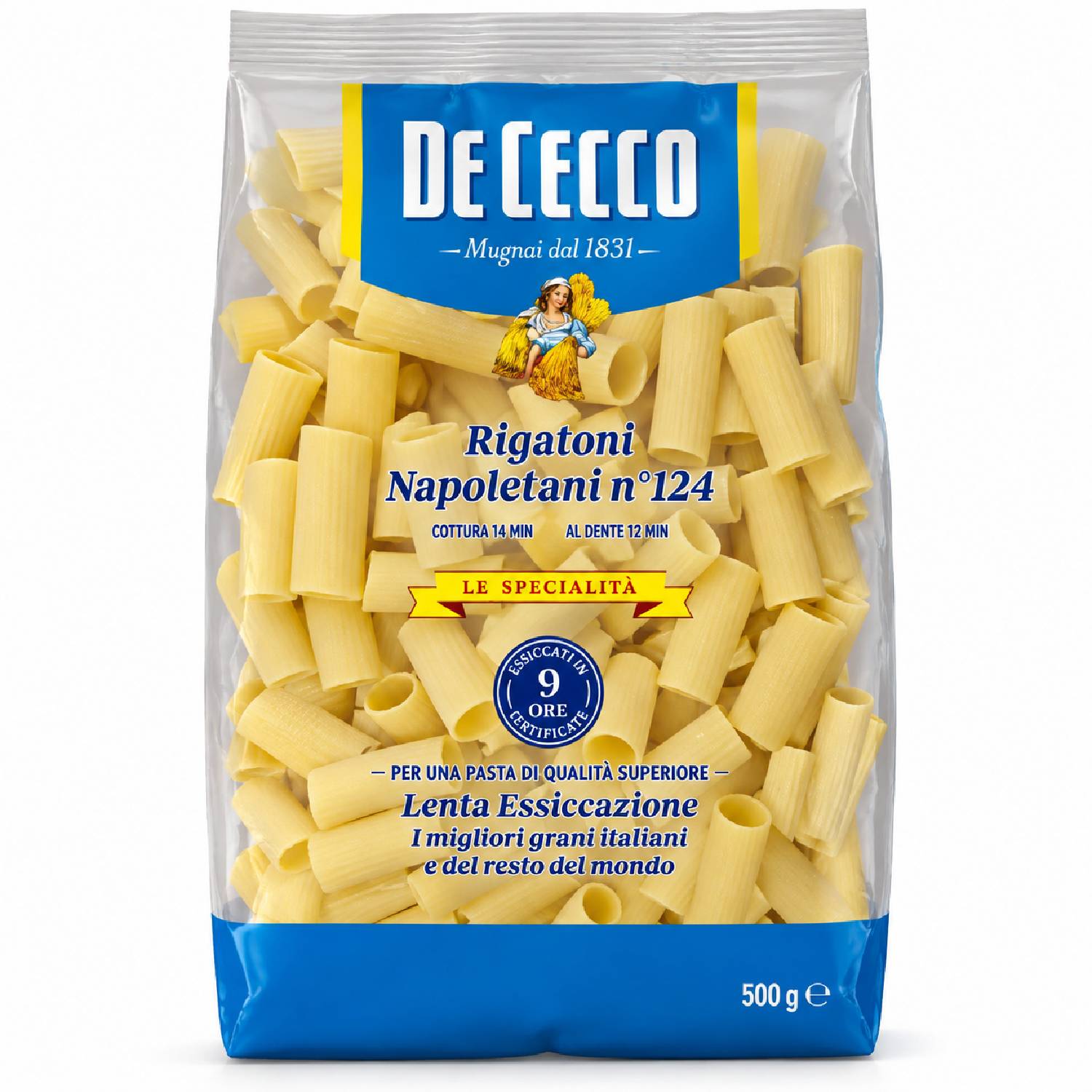 Massa De Cecco Rigatoni Napoletani Nº124 500g