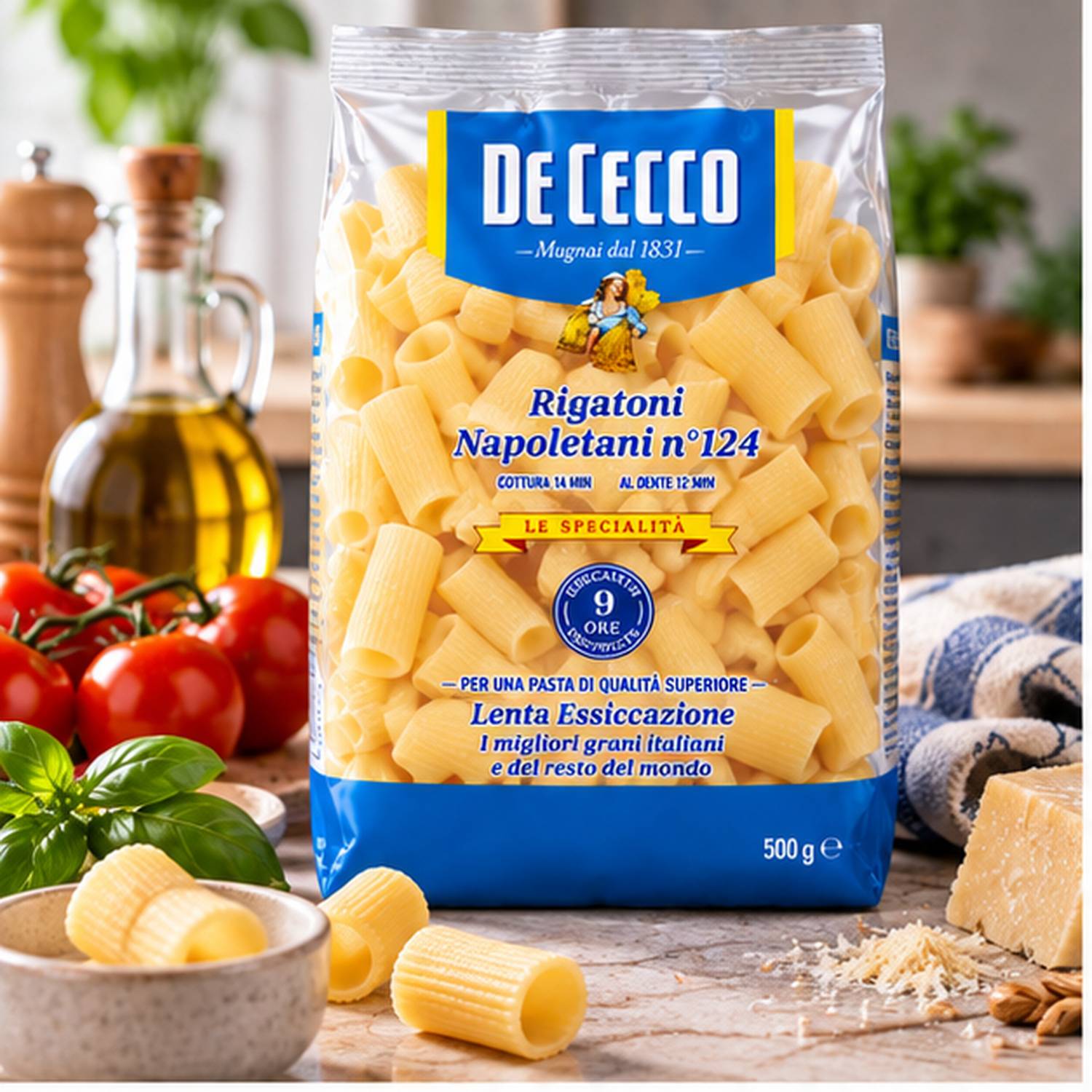 Massa De Cecco Rigatoni Napoletani Nº124 500g foto 5
