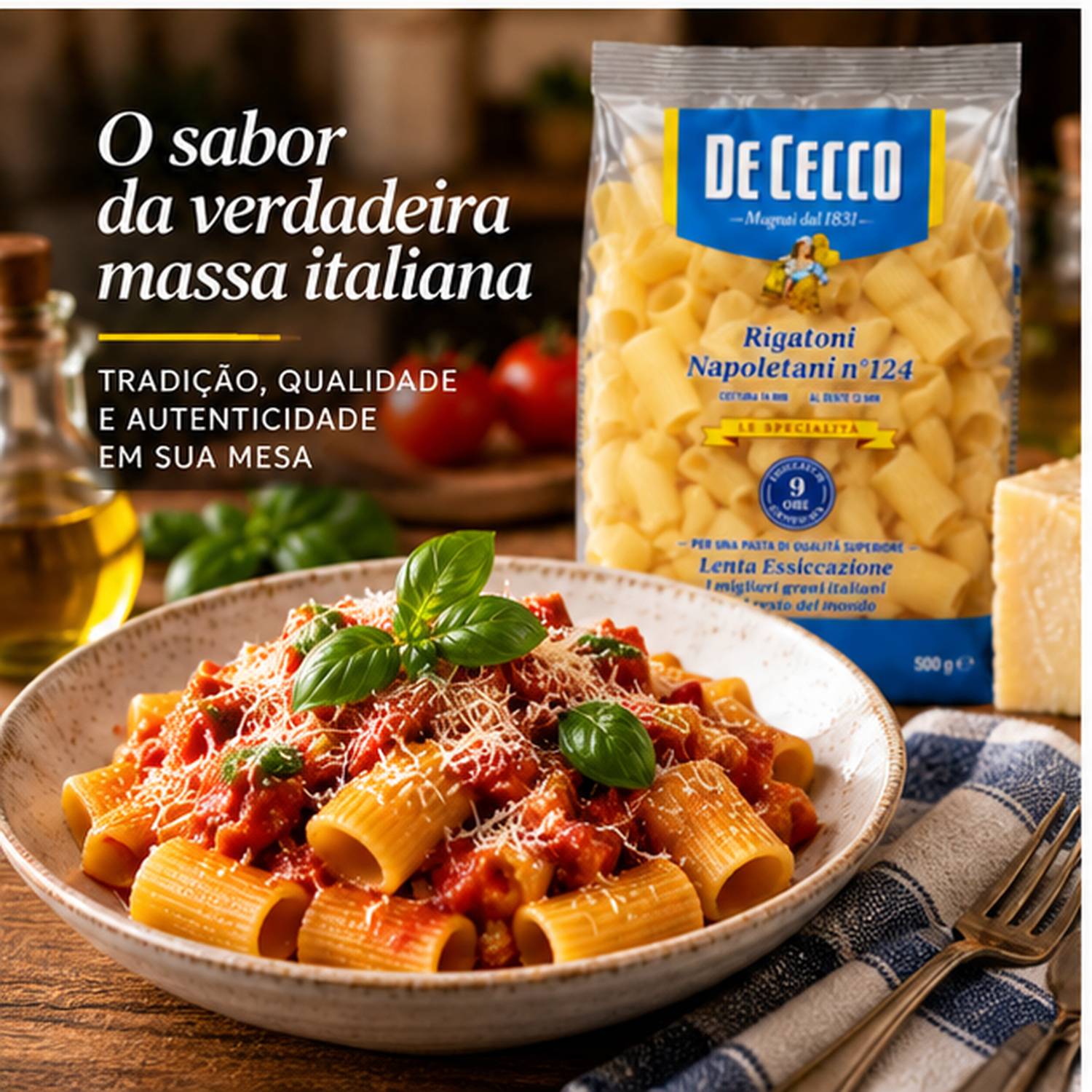 Kit 2 Massa De Cecco Rigatoni Napoletani Nº124 500g foto 6
