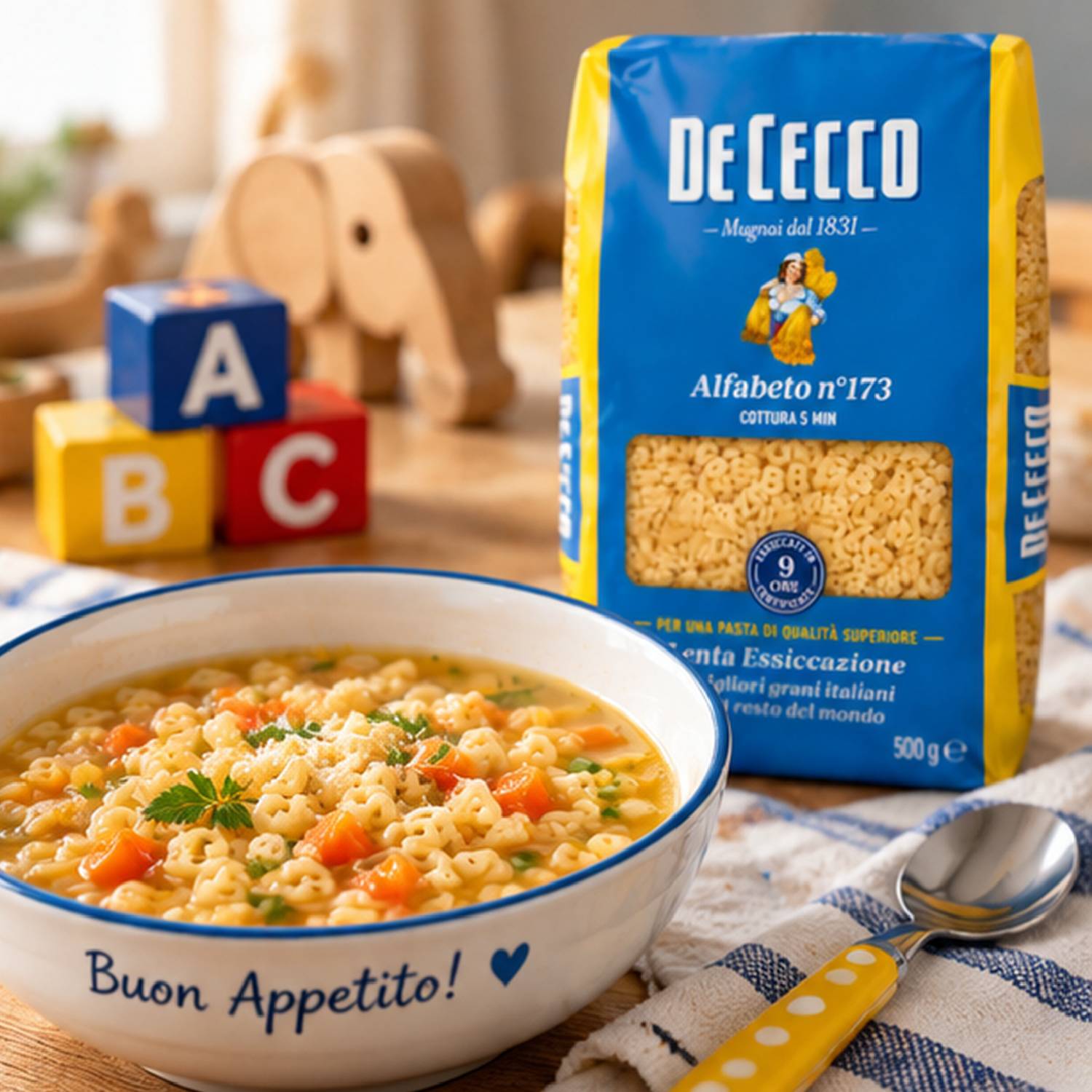 Kit 2 Massa De Cecco Alfabeto Nº173 Italiana 500g foto 8