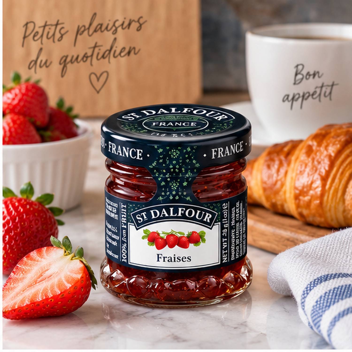 Kit 10 Geleia St Dalfour Mini Morango Francesa 28g foto 3