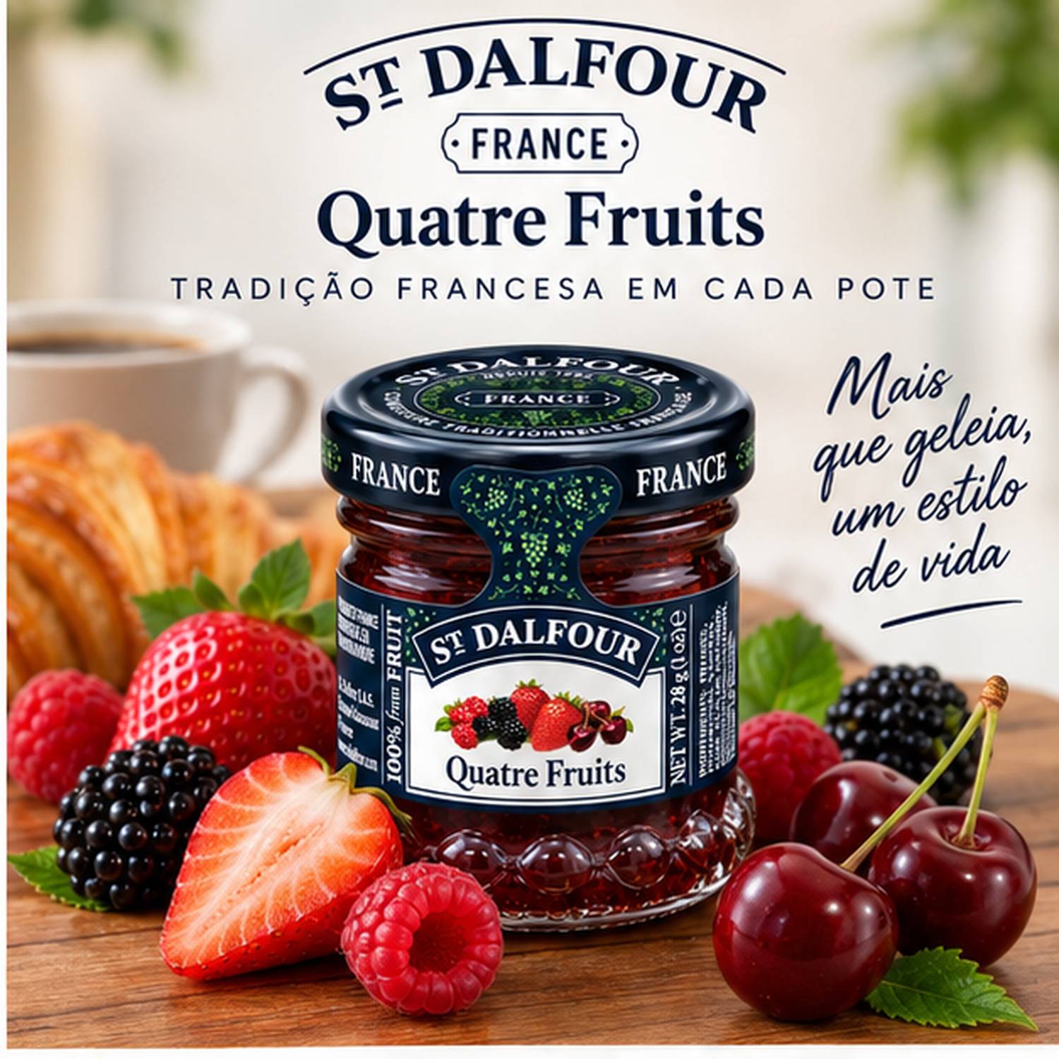 Geleia St Dalfour Mini Frutas Vermelhas Francesa 28g foto 4