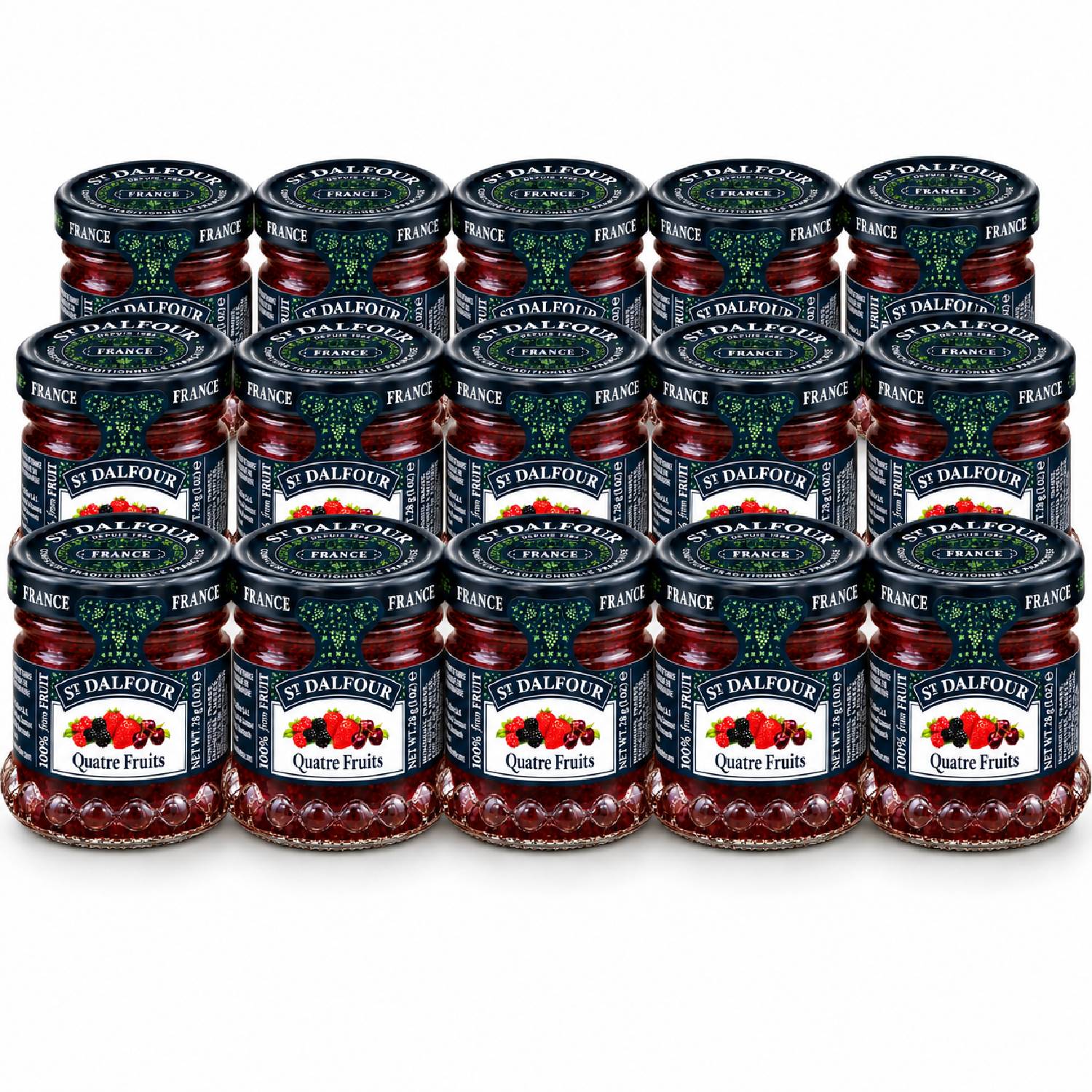 Kit 15 Geleia St Dalfour Mini Frutas Vermelhas Francesa 28g