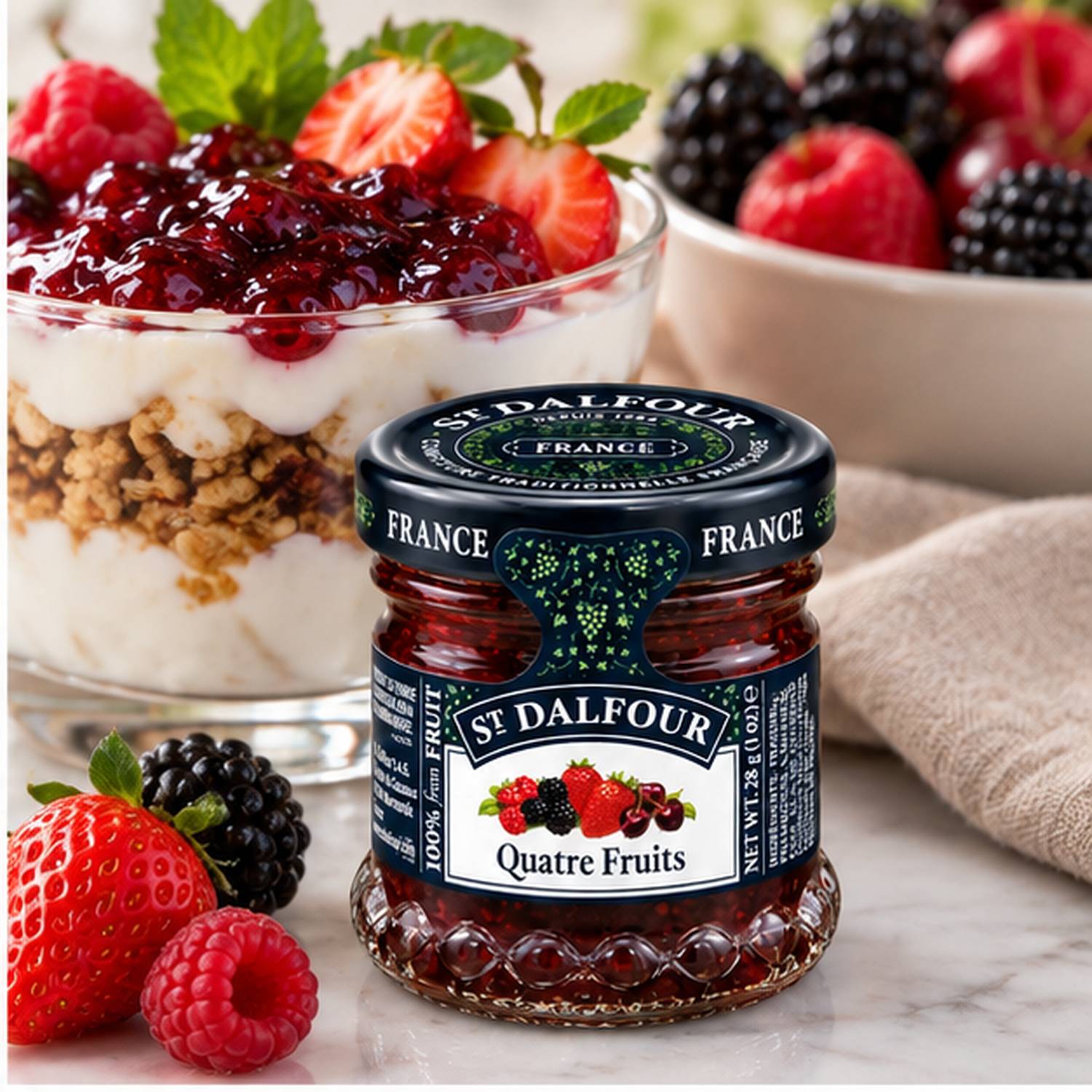 Kit 15 Geleia St Dalfour Mini Frutas Vermelhas Francesa 28g foto 7
