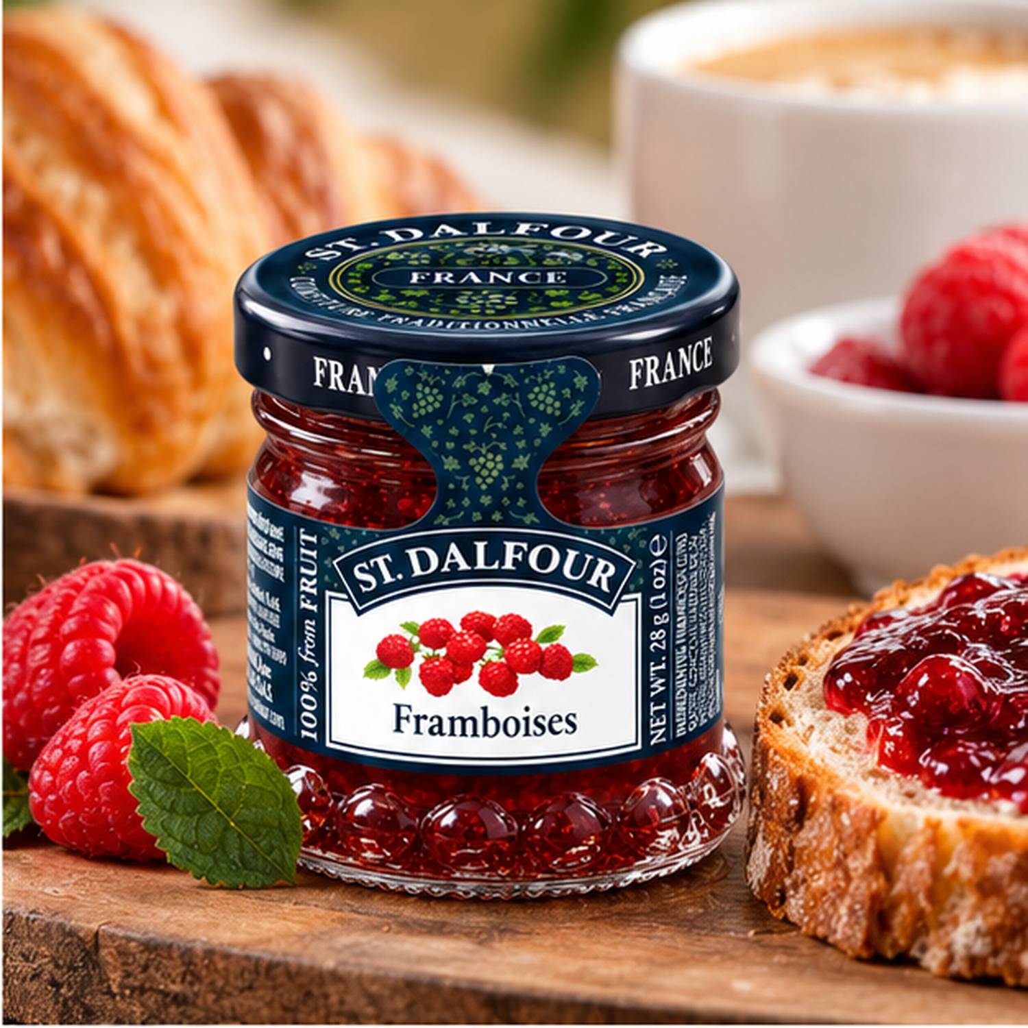Kit 5 Geleia St Dalfour Mini Framboesa Francesa 28g foto 3