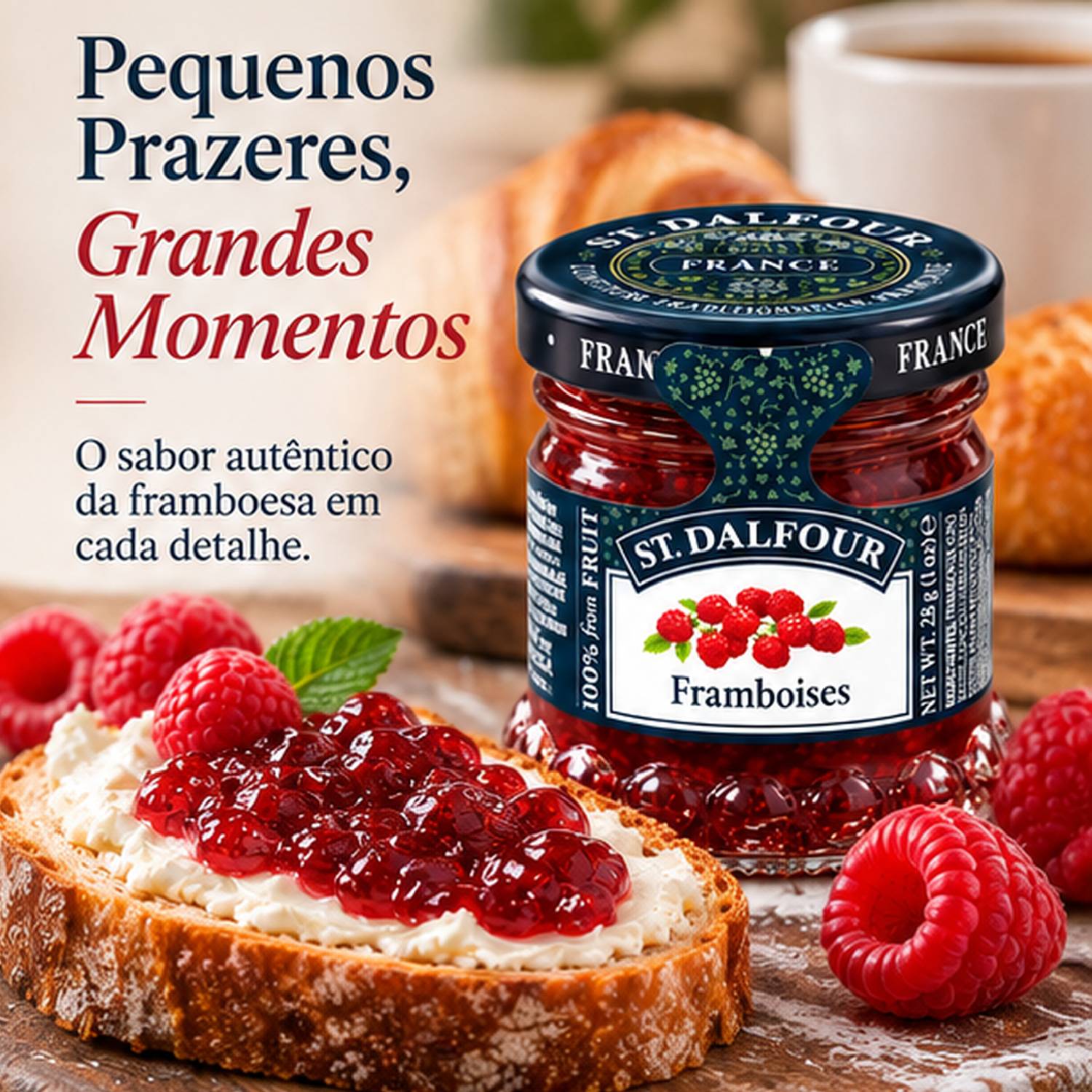 Kit 15 Geleia St Dalfour Mini Framboesa Francesa 28g foto 5
