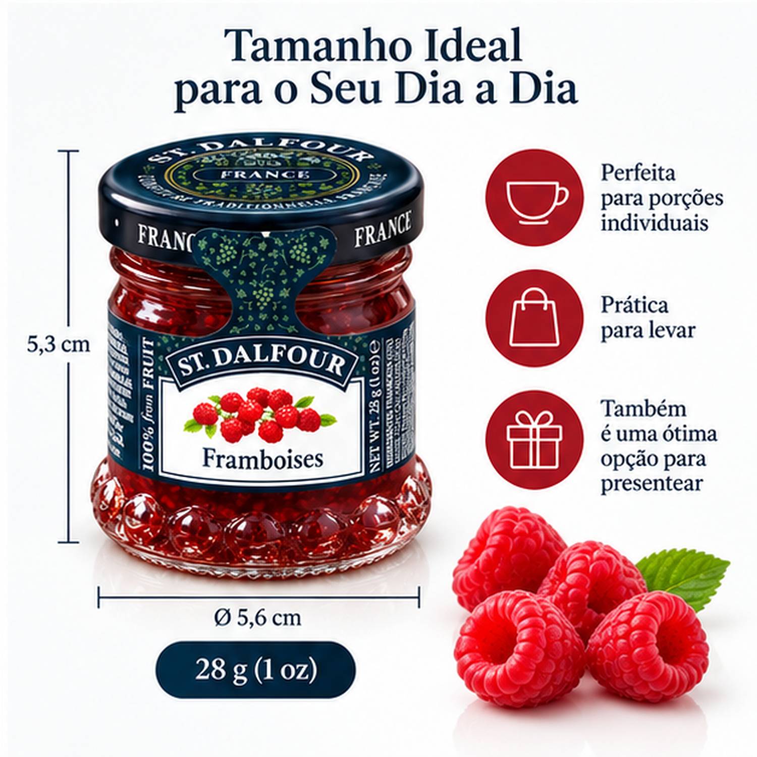 Kit 15 Geleia St Dalfour Mini Framboesa Francesa 28g foto 6
