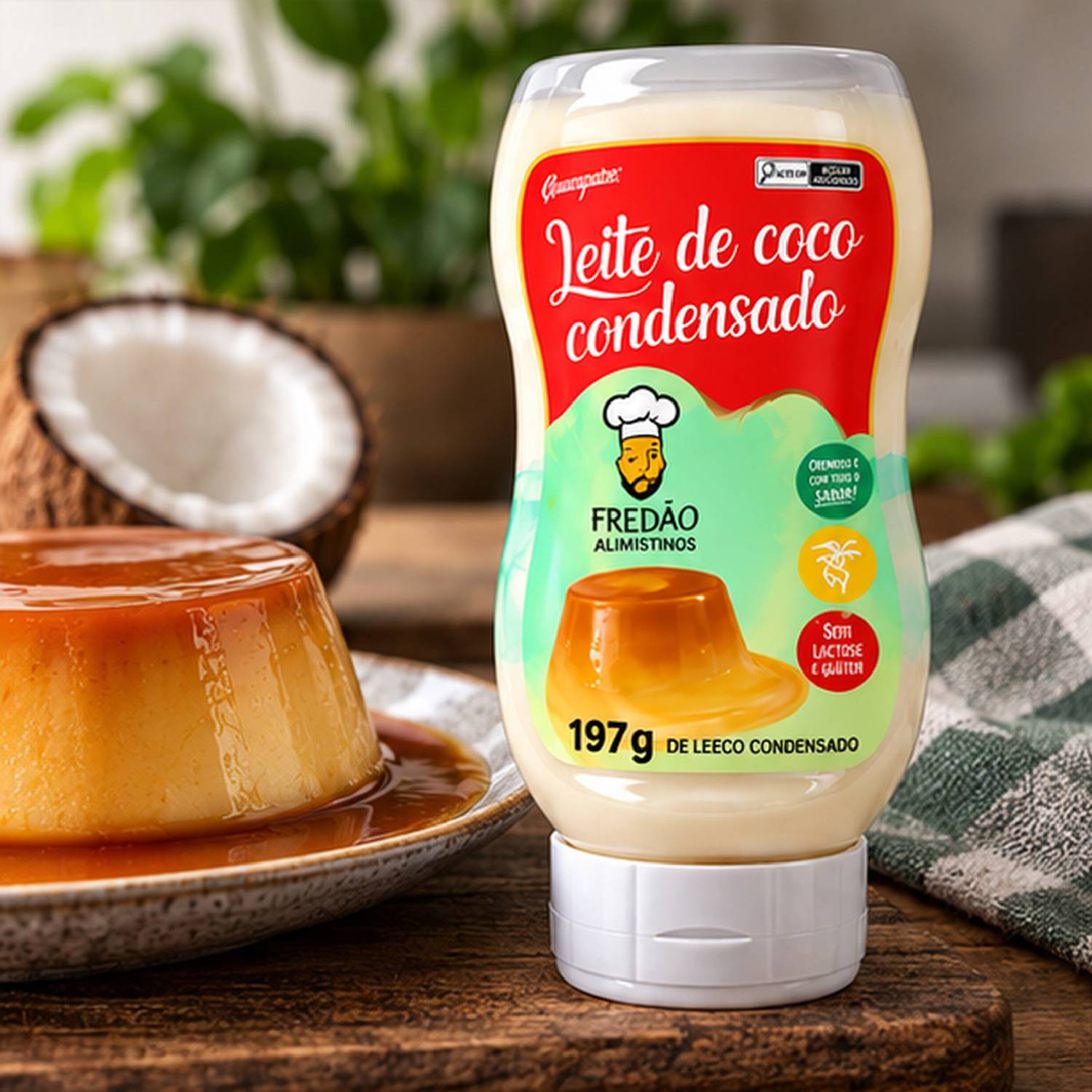 Kit 6 Leite Condensado de Coco Vegano Fredão 197g foto 5