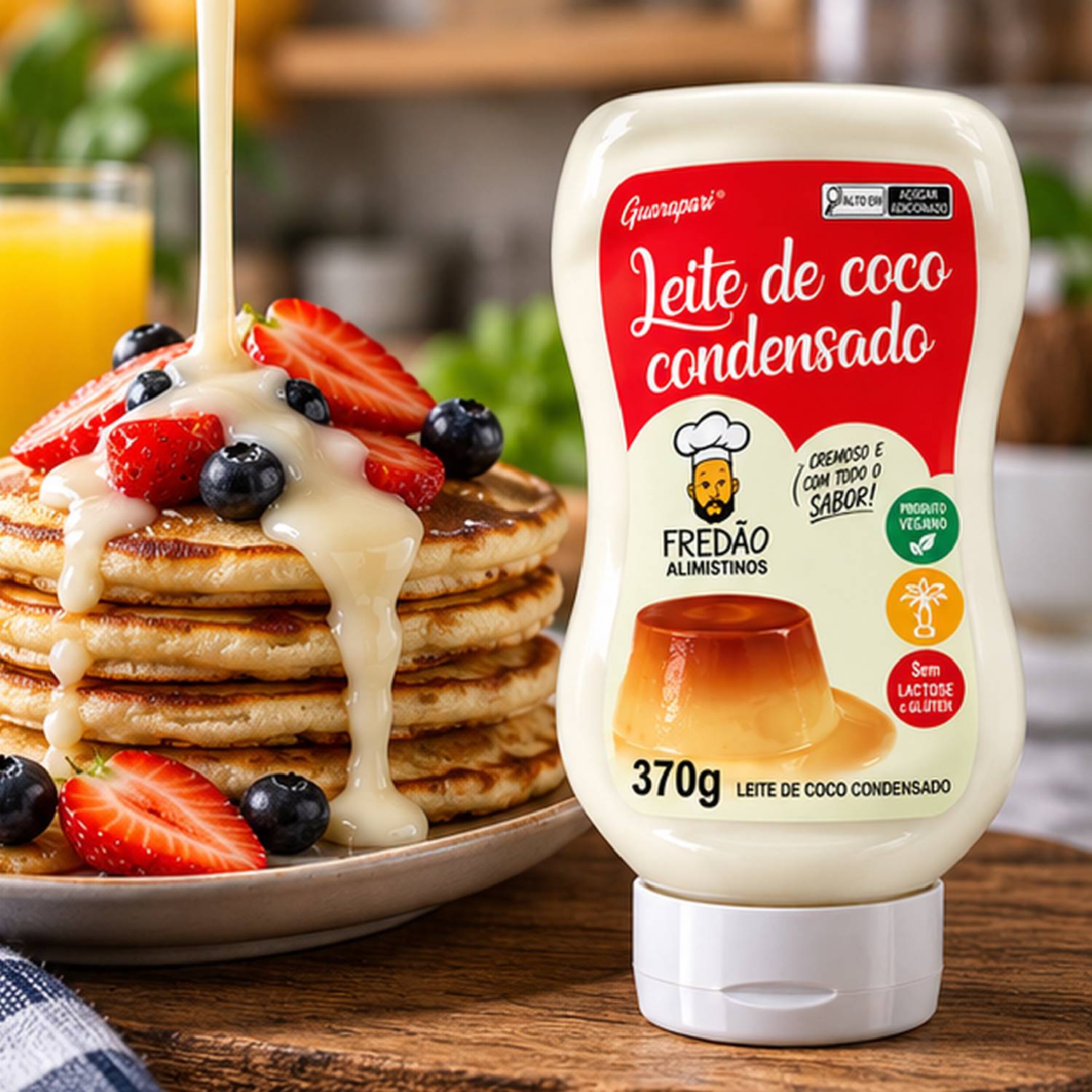 Kit 6 Leite Condensado de Coco Vegano Fredão 370g foto 6