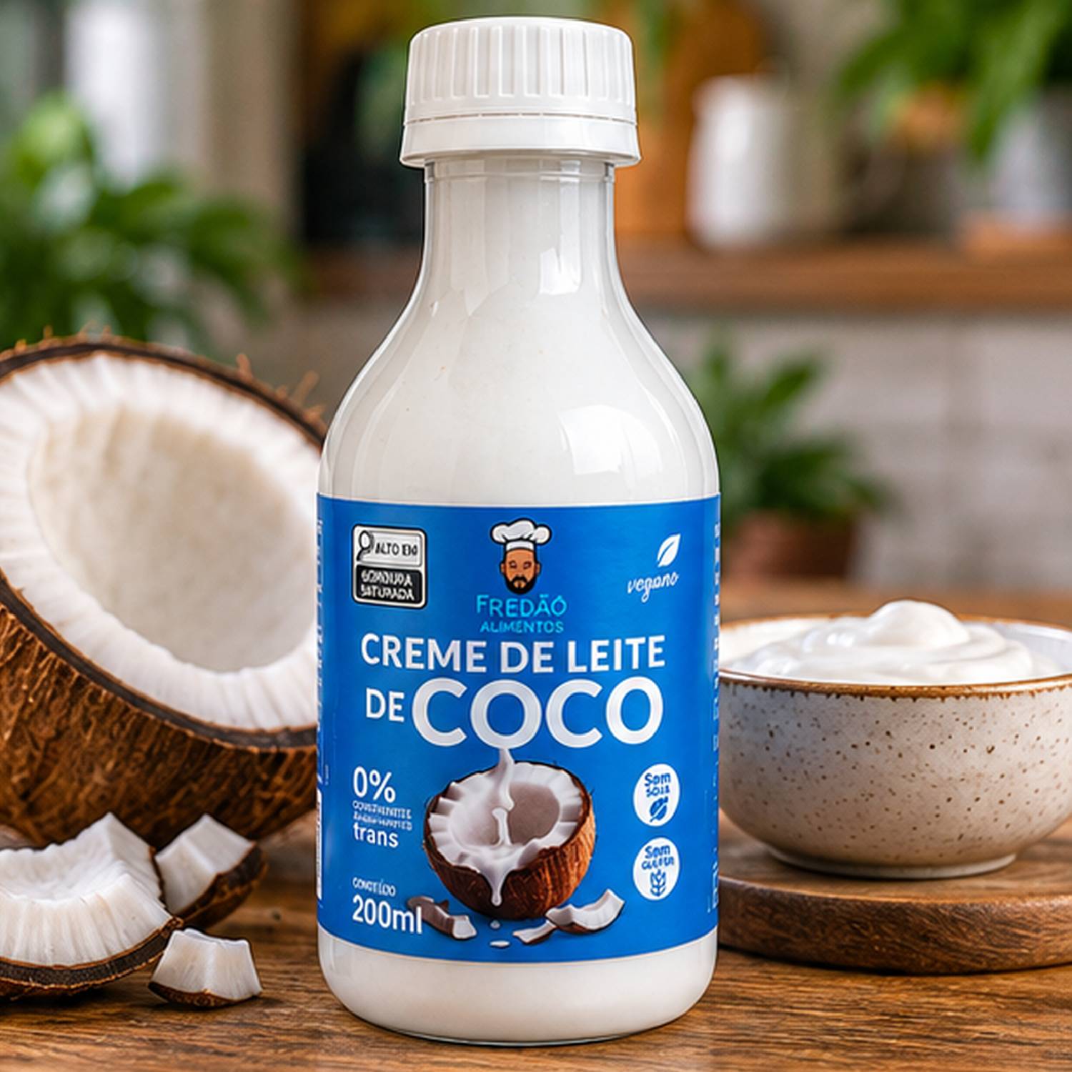 Kit 3 Creme de Leite de Coco Vegano Fredão 200ml foto 3