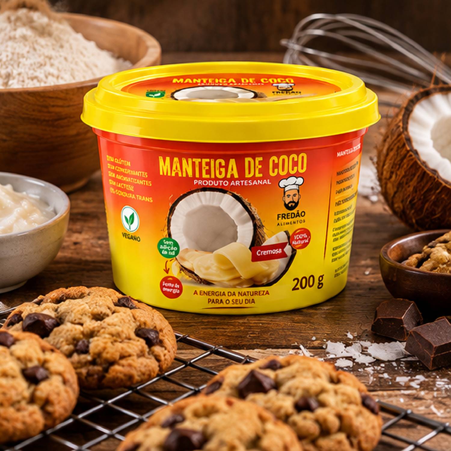 Kit 6 Manteiga de Coco Vegana Fredão 200ml foto 7