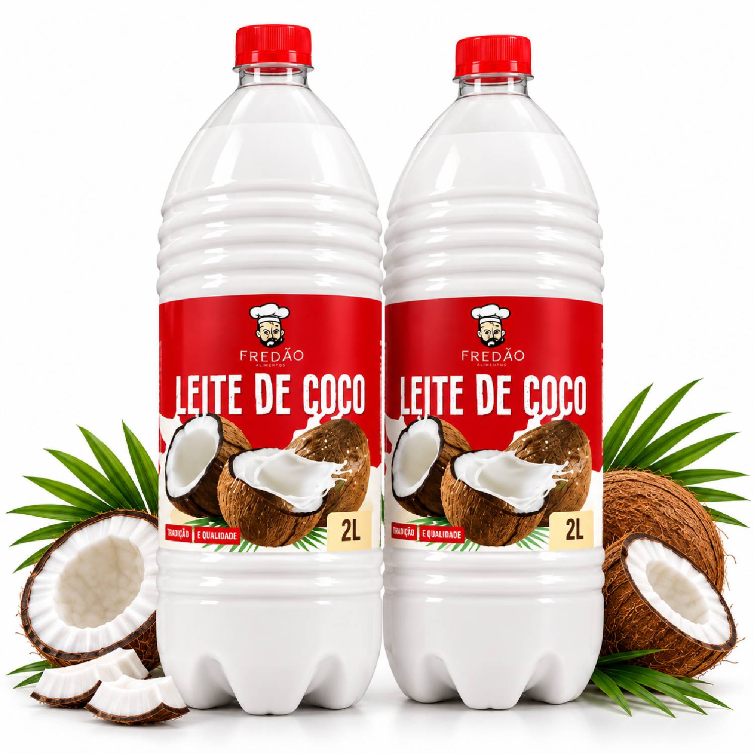 Kit 2 Leite de Coco Concentrado Fredão 2 L Uso Culinário