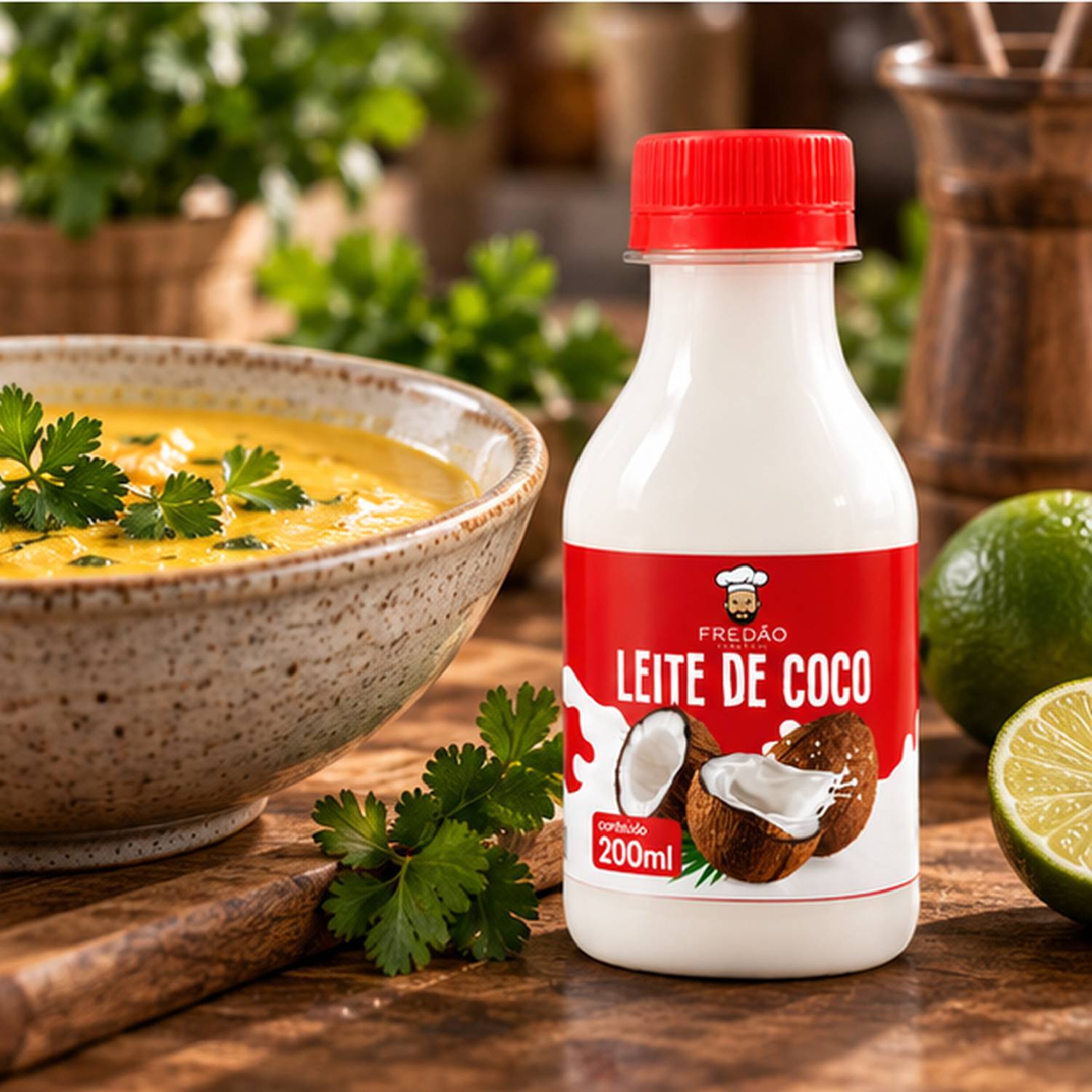 Kit 6 Leite de Coco Concentrado Fredão 200ml Uso Culinário foto 3