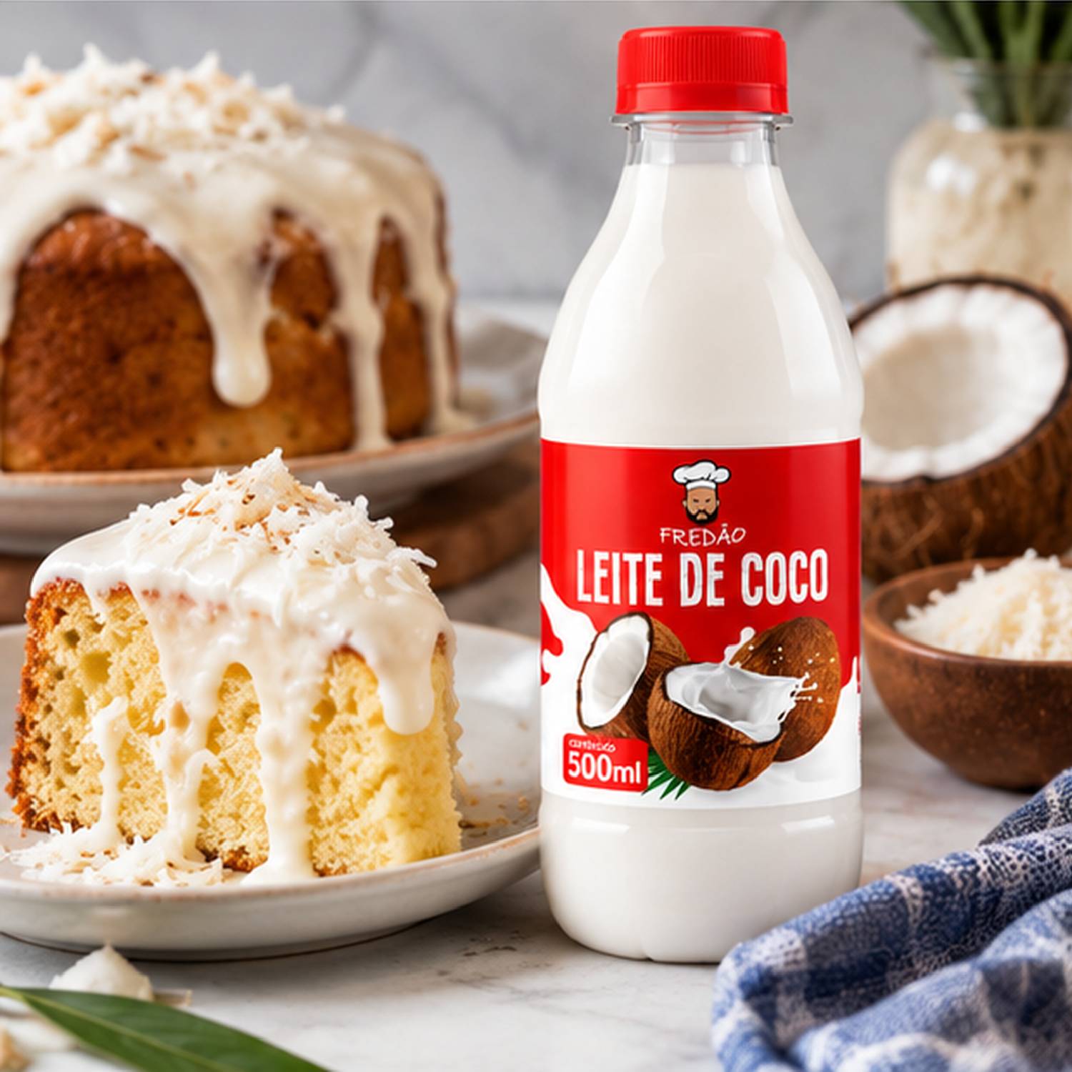 Leite de Coco Concentrado Fredão 500ml Uso Culinário foto 7