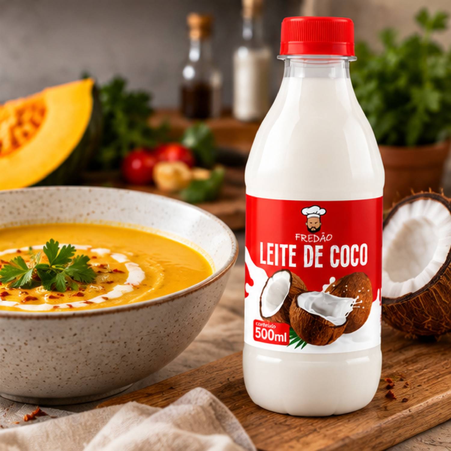 Kit 6 Leite de Coco Concentrado Fredão 500ml Uso Culinário foto 3