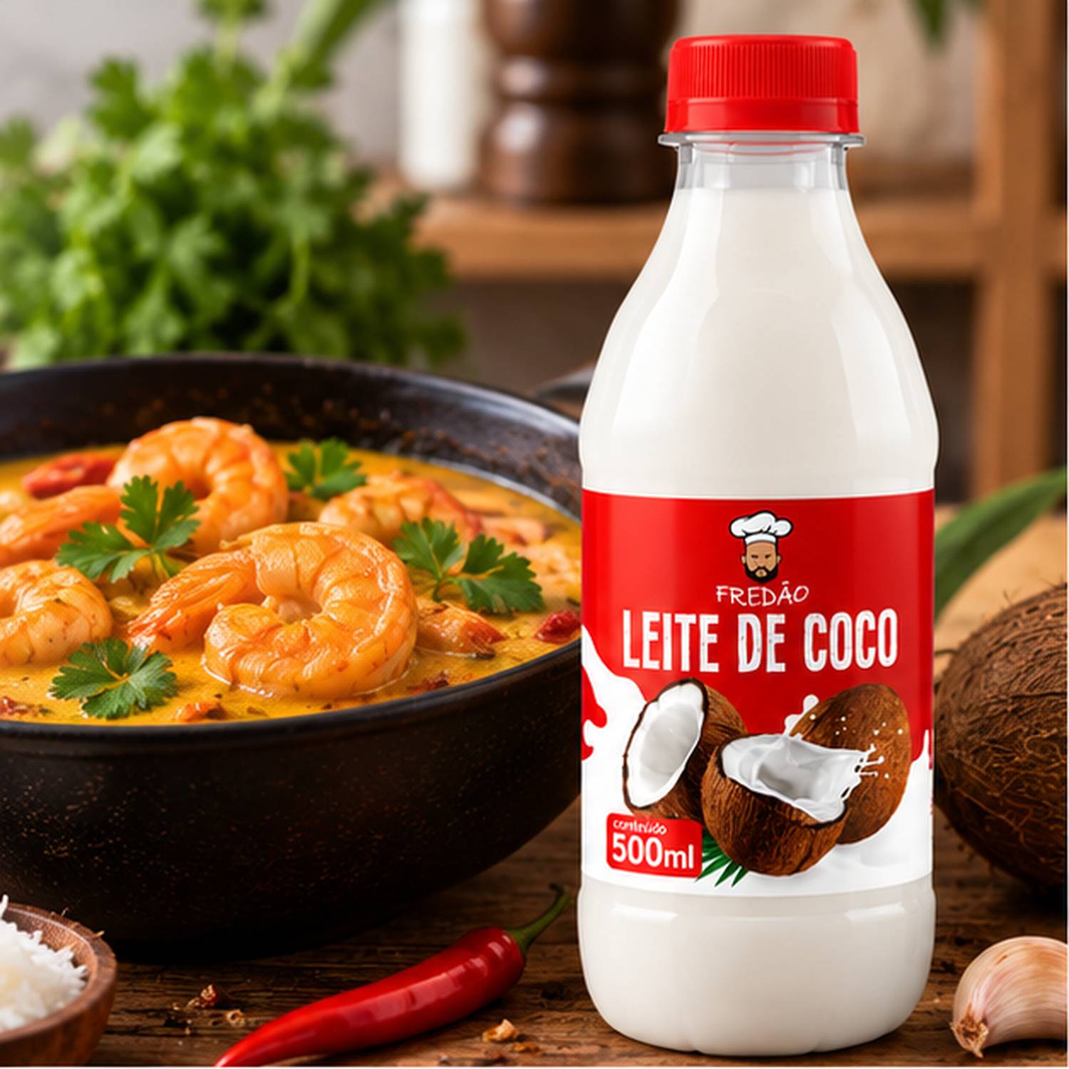 Kit 6 Leite de Coco Concentrado Fredão 500ml Uso Culinário foto 5