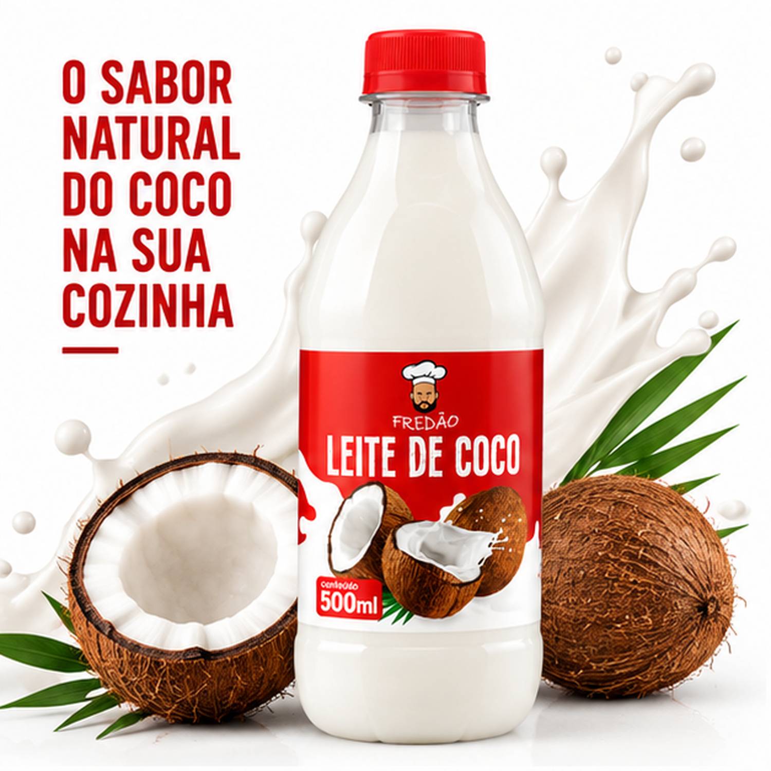 Kit 12 Leite de Coco Concentrado Fredão 500ml Uso Culinário foto 2