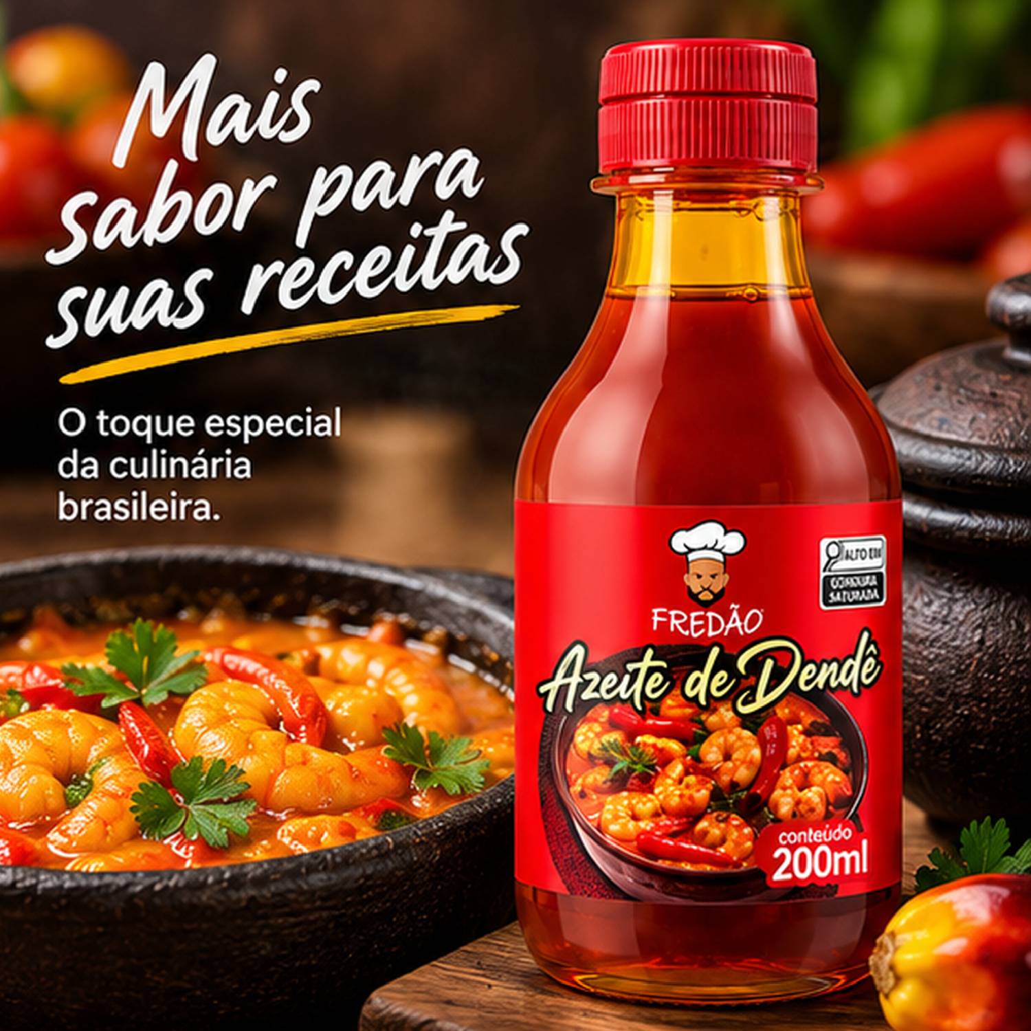 Azeite de Dendê Fredão 200ml Culinário foto 4