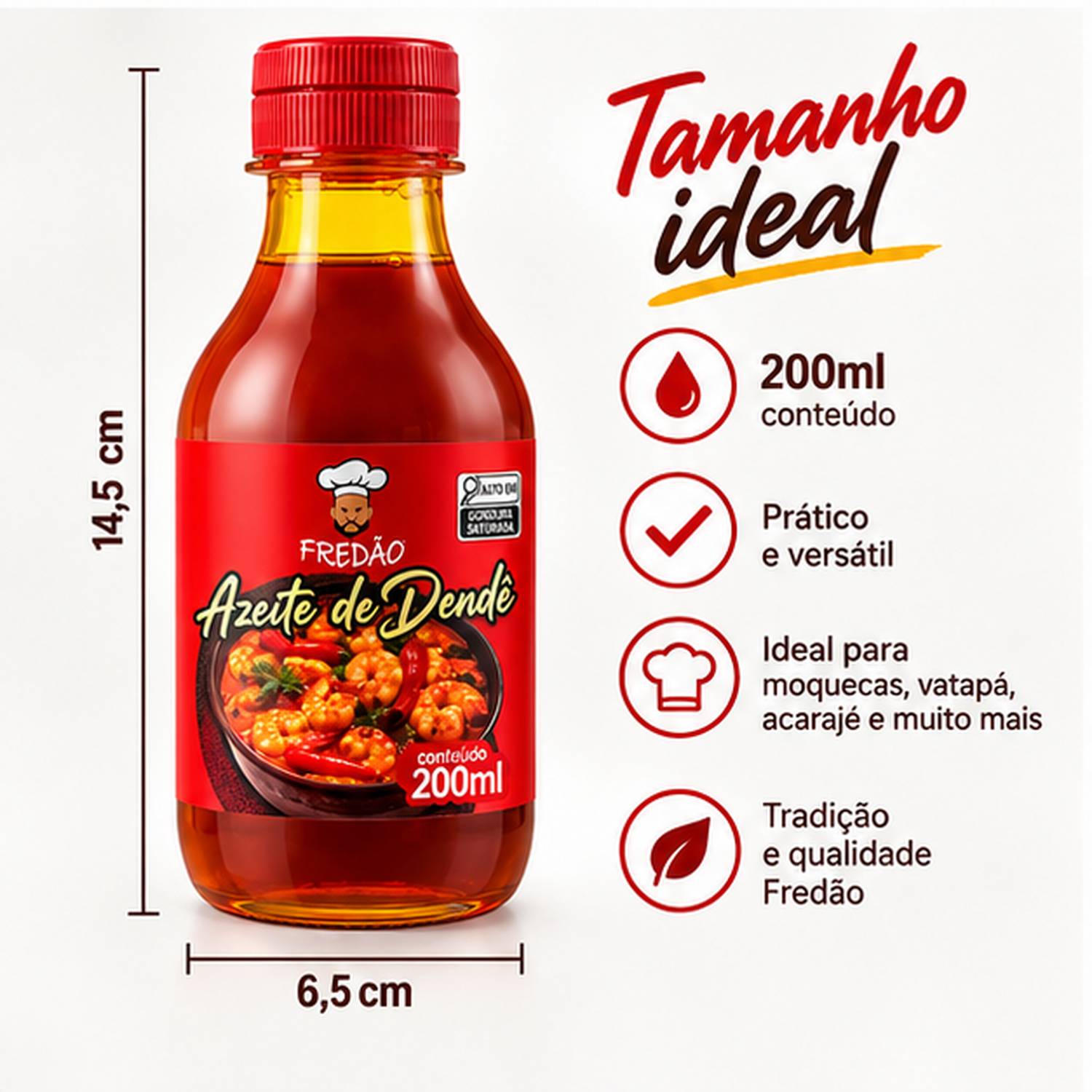 Kit 12 Azeite de Dendê Fredão 200ml Culinário foto 2