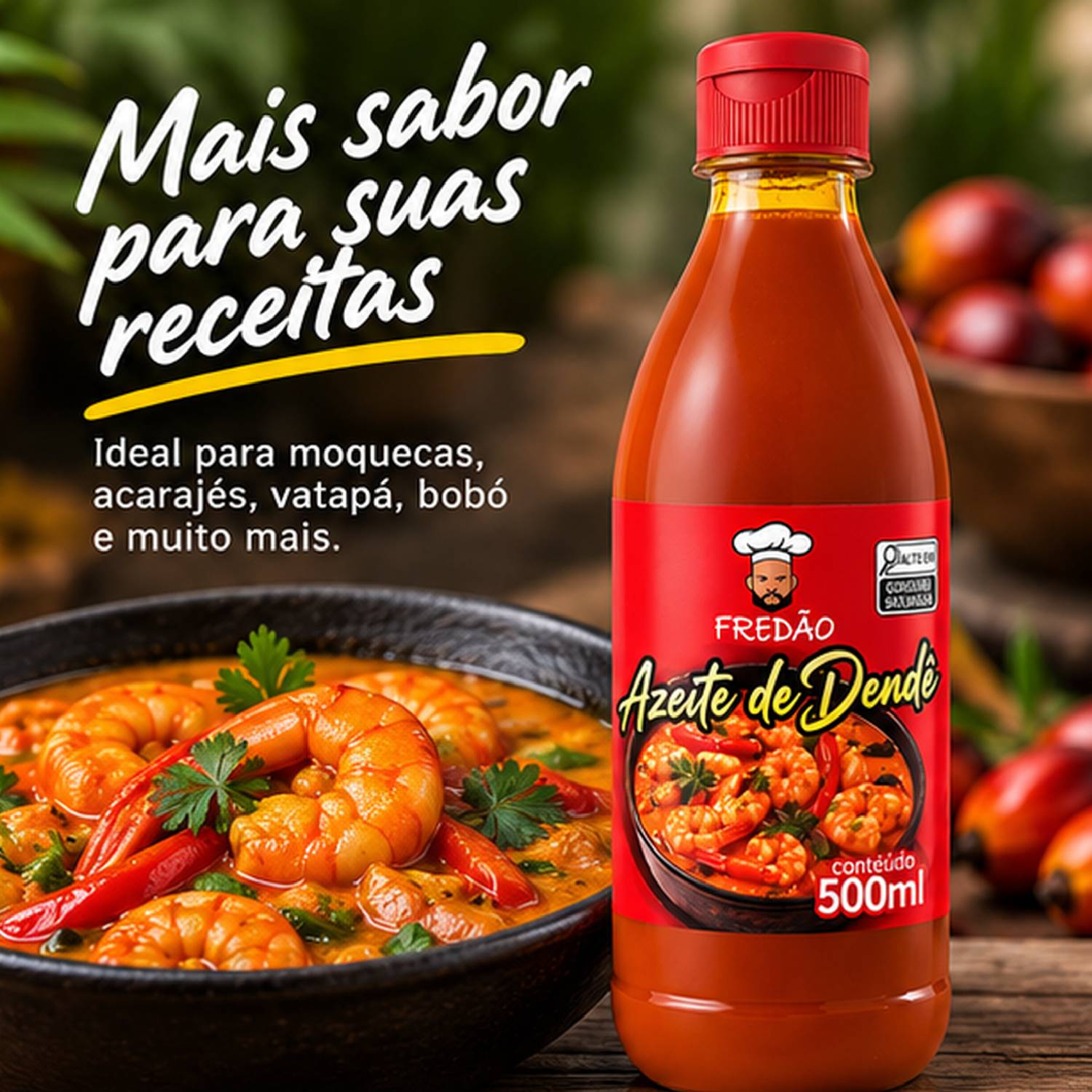 Azeite de Dendê Fredão 500ml Culinário foto 9