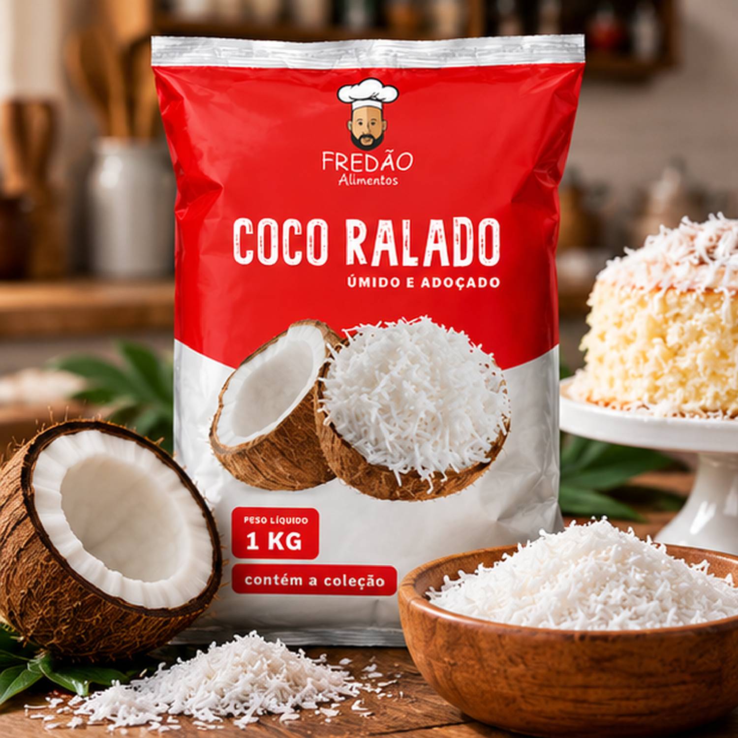 Coco Ralado Fredão 1kg (Uso Culinário Profissional) foto 6