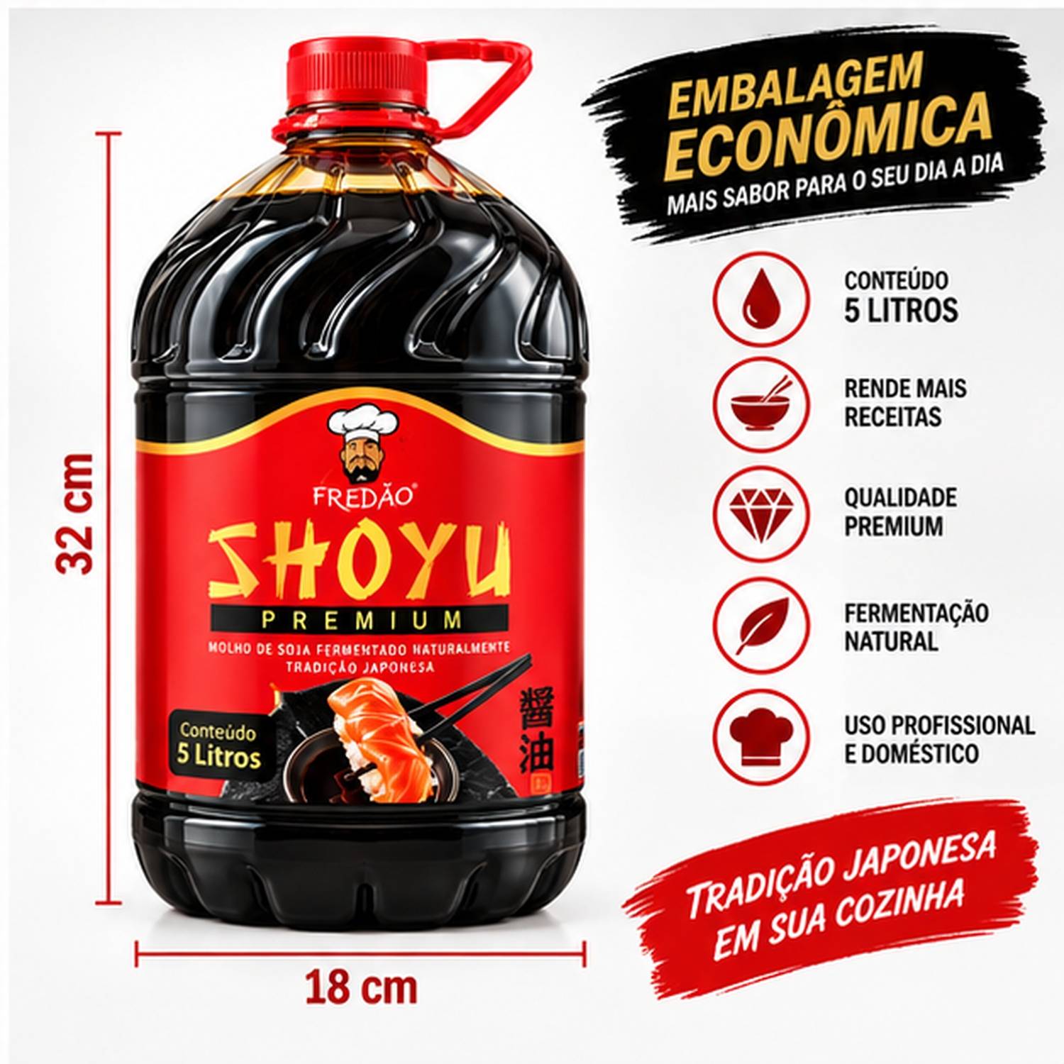 Molho Shoyu Fredão 5 Litros Uso Profissional foto 2