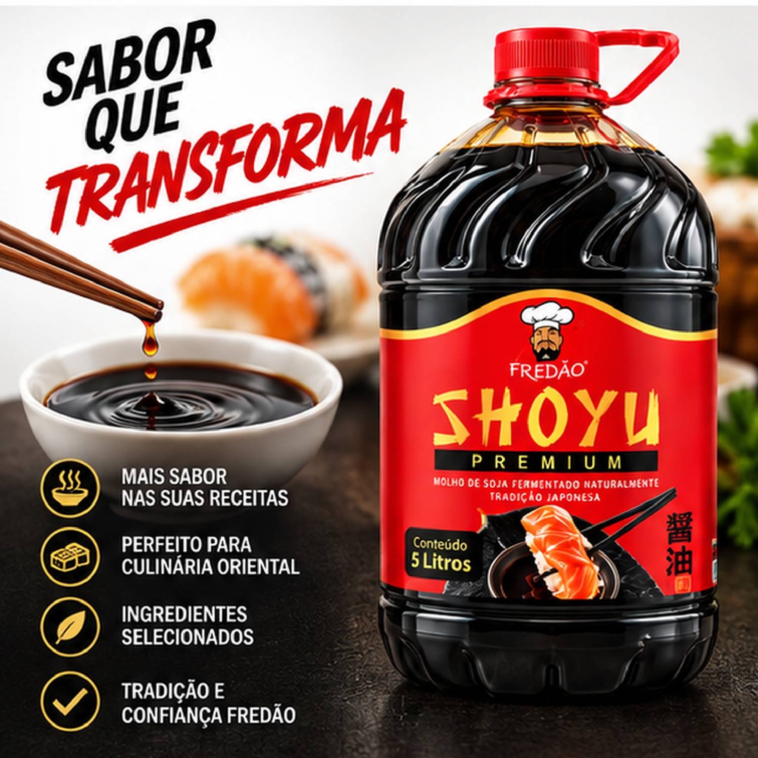 Molho Shoyu Fredão 5 Litros Uso Profissional foto 6