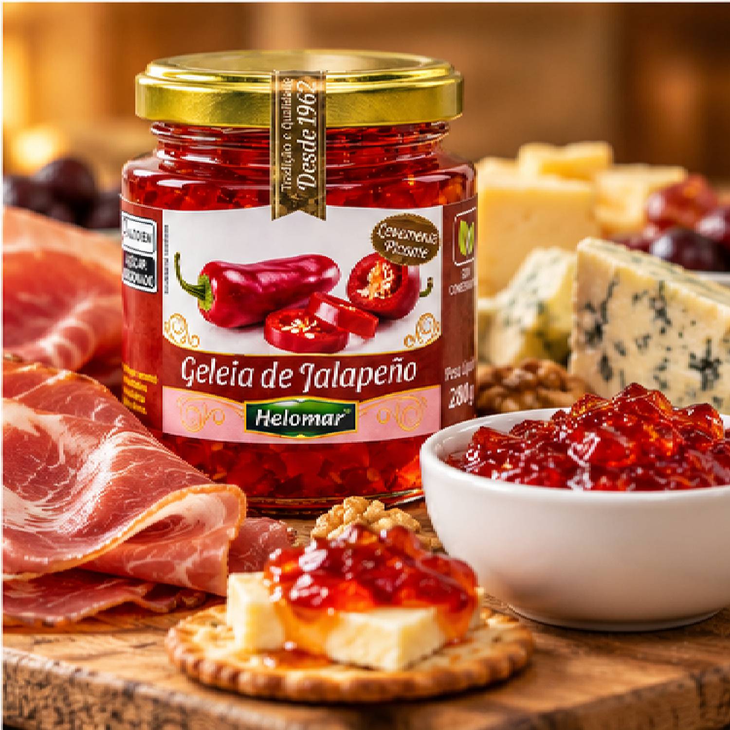 Geleia de Pimenta Jalapeno HELOMAR 280g foto 3