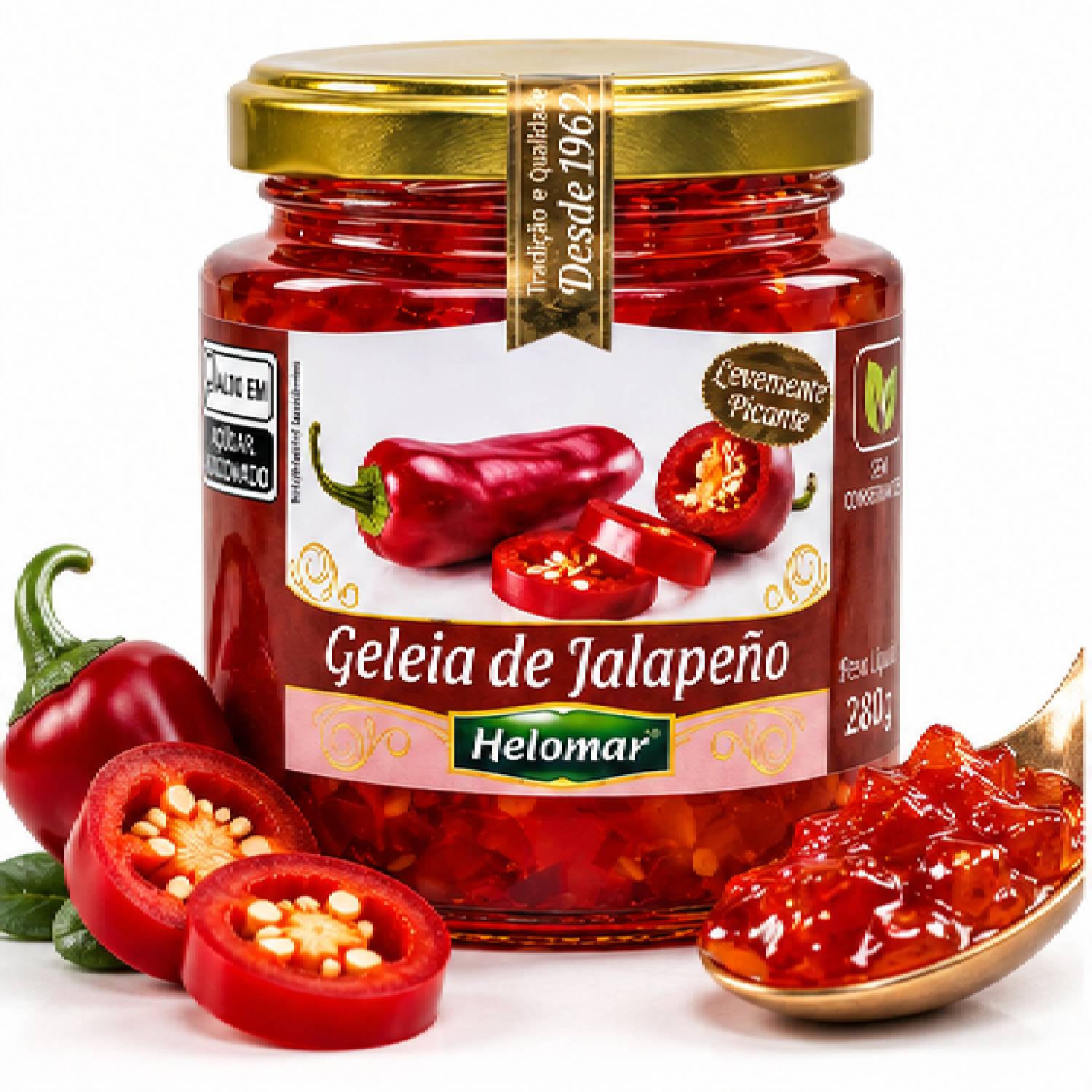 Geleia de Pimenta Jalapeno HELOMAR 280g foto 4