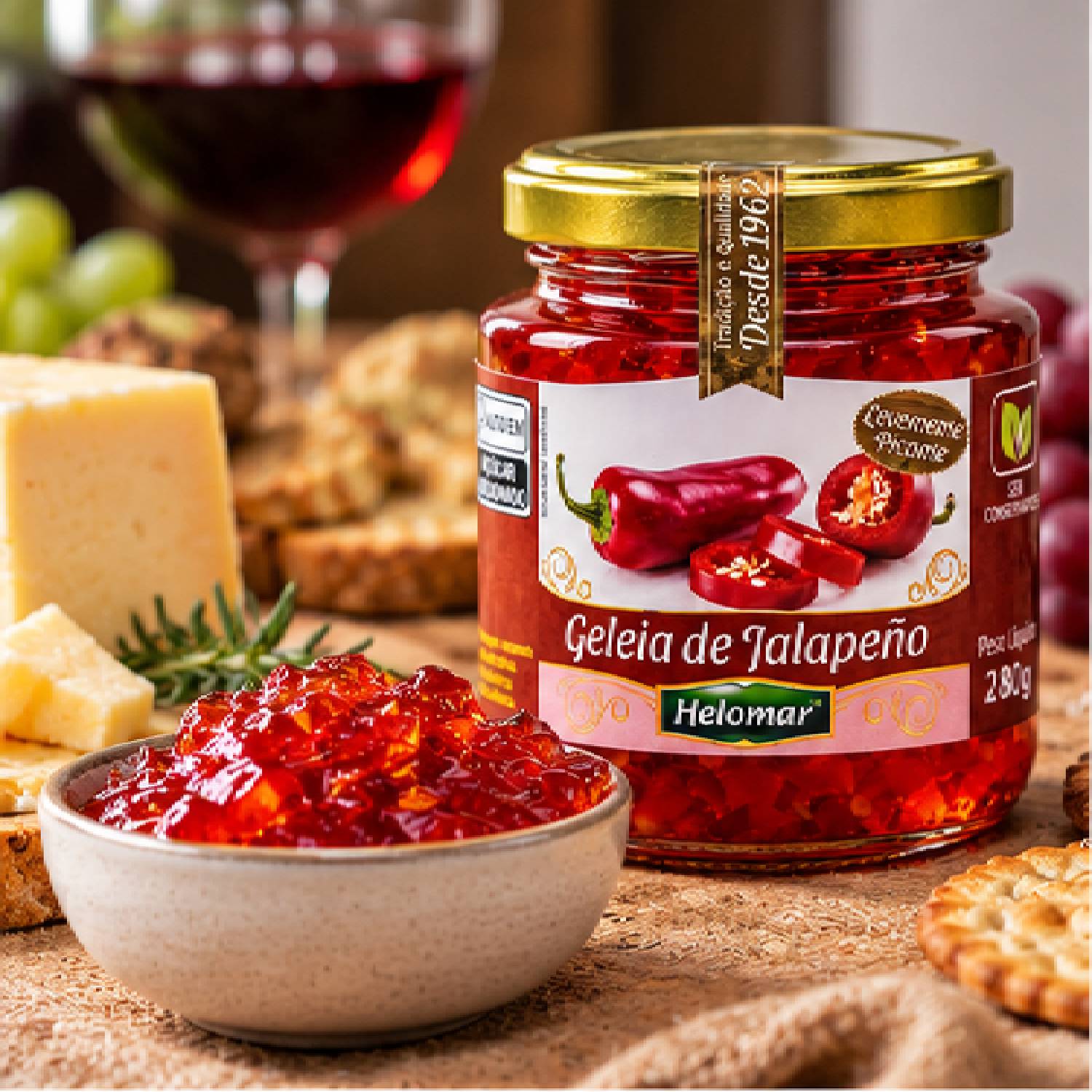 Geleia de Pimenta Jalapeno HELOMAR 280g foto 5
