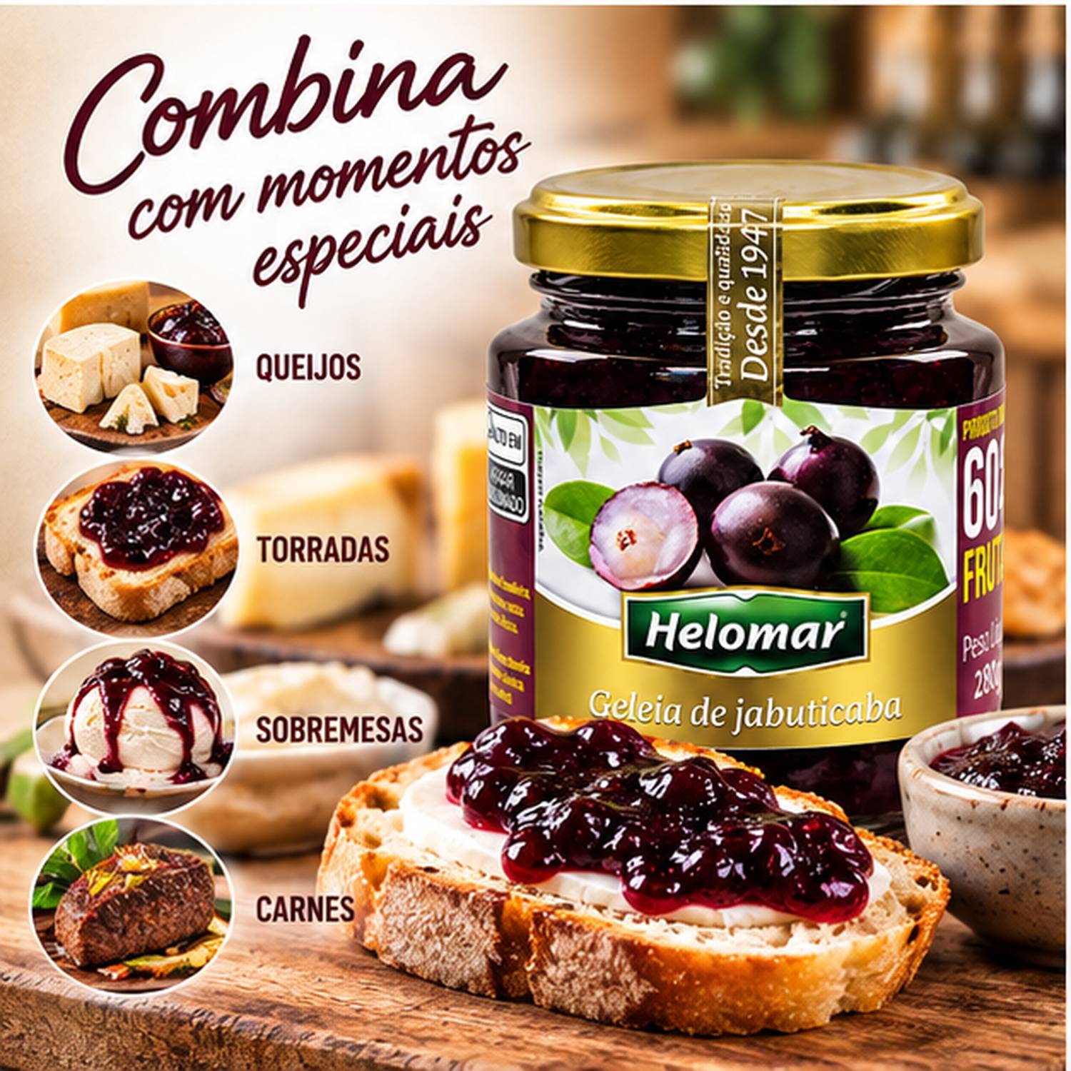 Geleia de Jabuticaba HELOMAR 280g foto 2