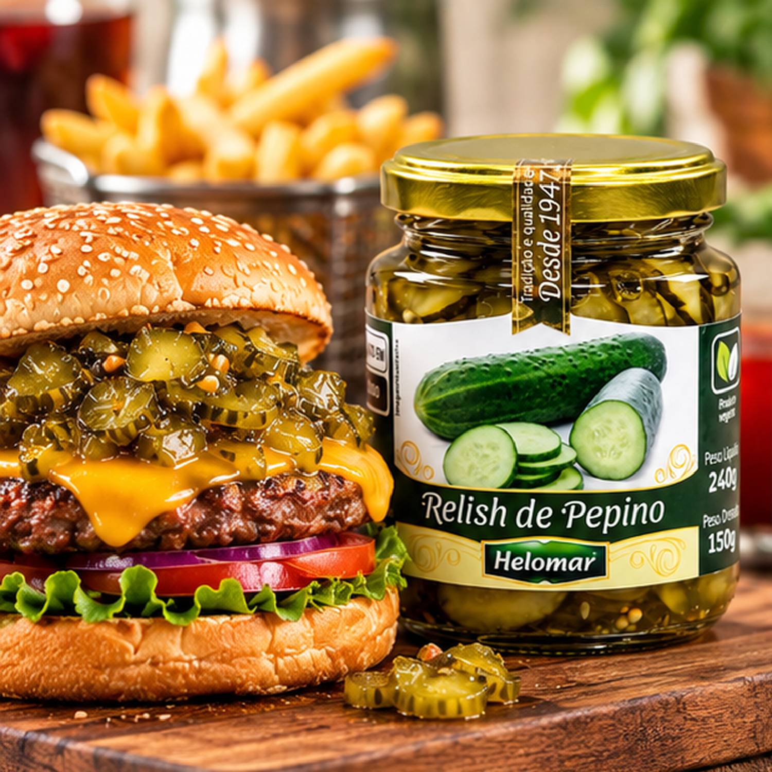 Relish de Pepino HELOMAR 150g foto 3