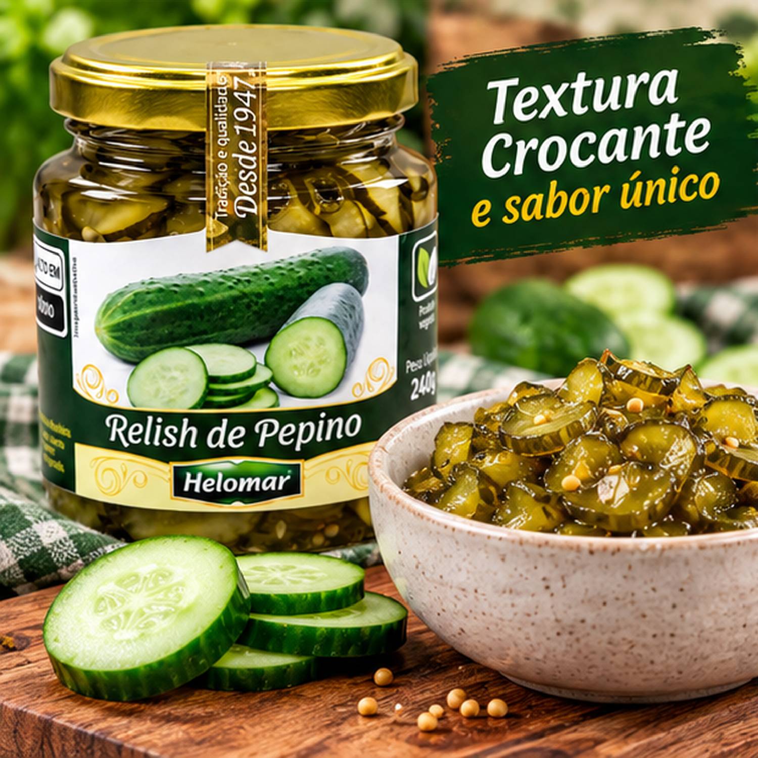 Relish de Pepino HELOMAR 150g foto 8